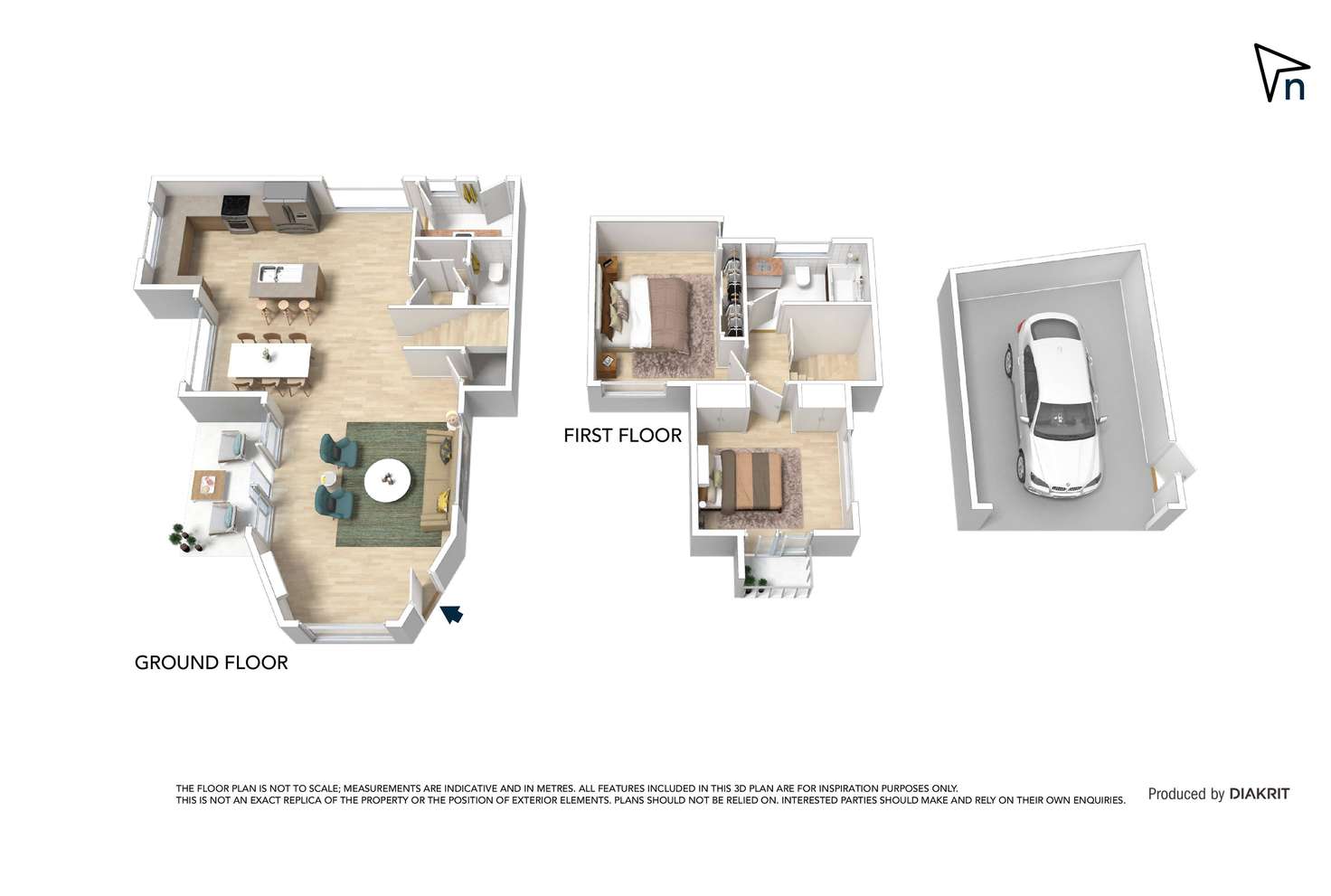 Floorplan of Homely townhouse listing, 2/8 Crecy Court, Heidelberg West VIC 3081