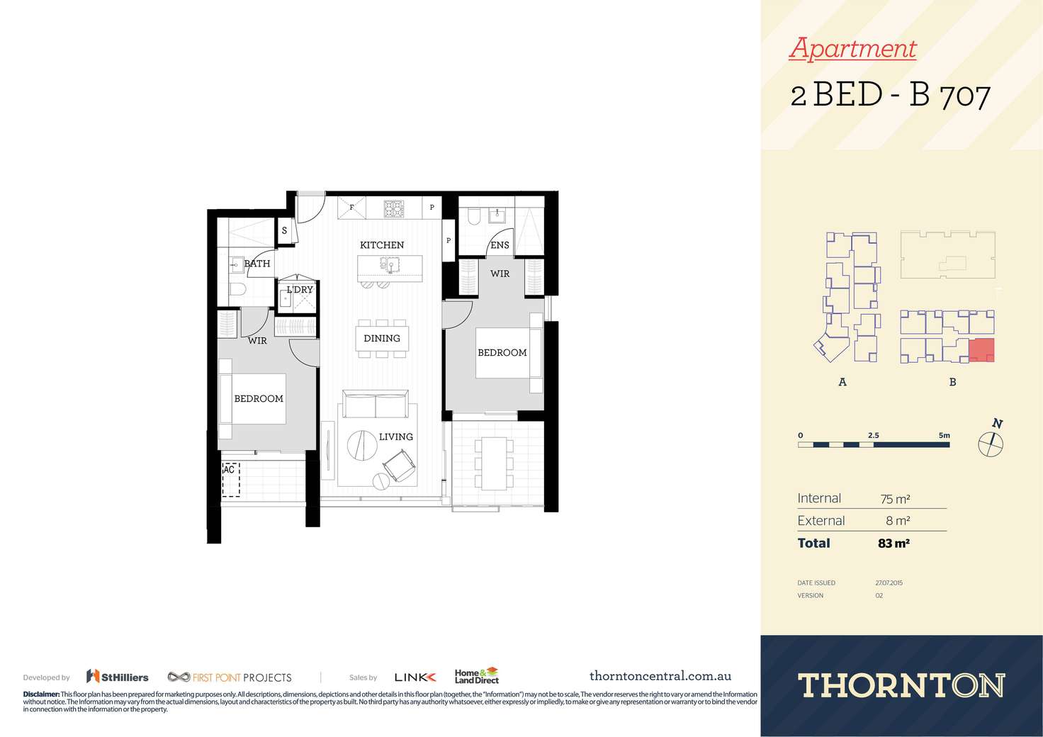 Floorplan of Homely apartment listing, 707/81B Lord Sheffield Circuit, Penrith NSW 2750