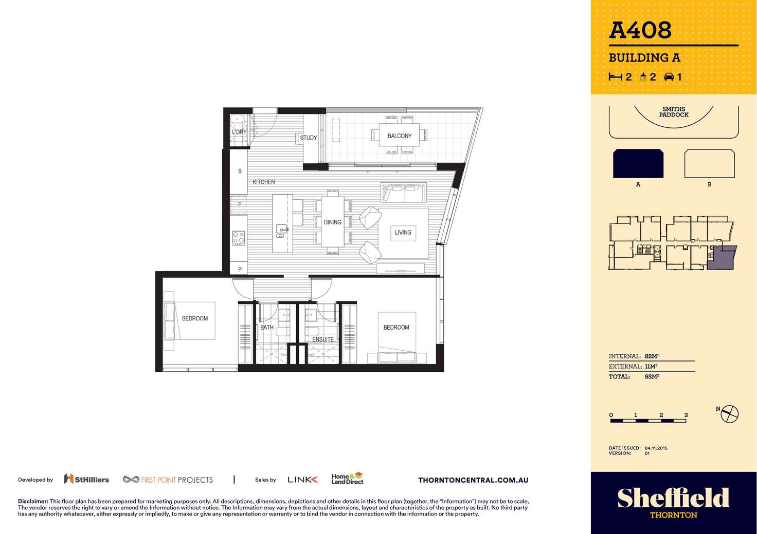 Floorplan of Homely apartment listing, 408/8 Aviators Way, Penrith NSW 2750