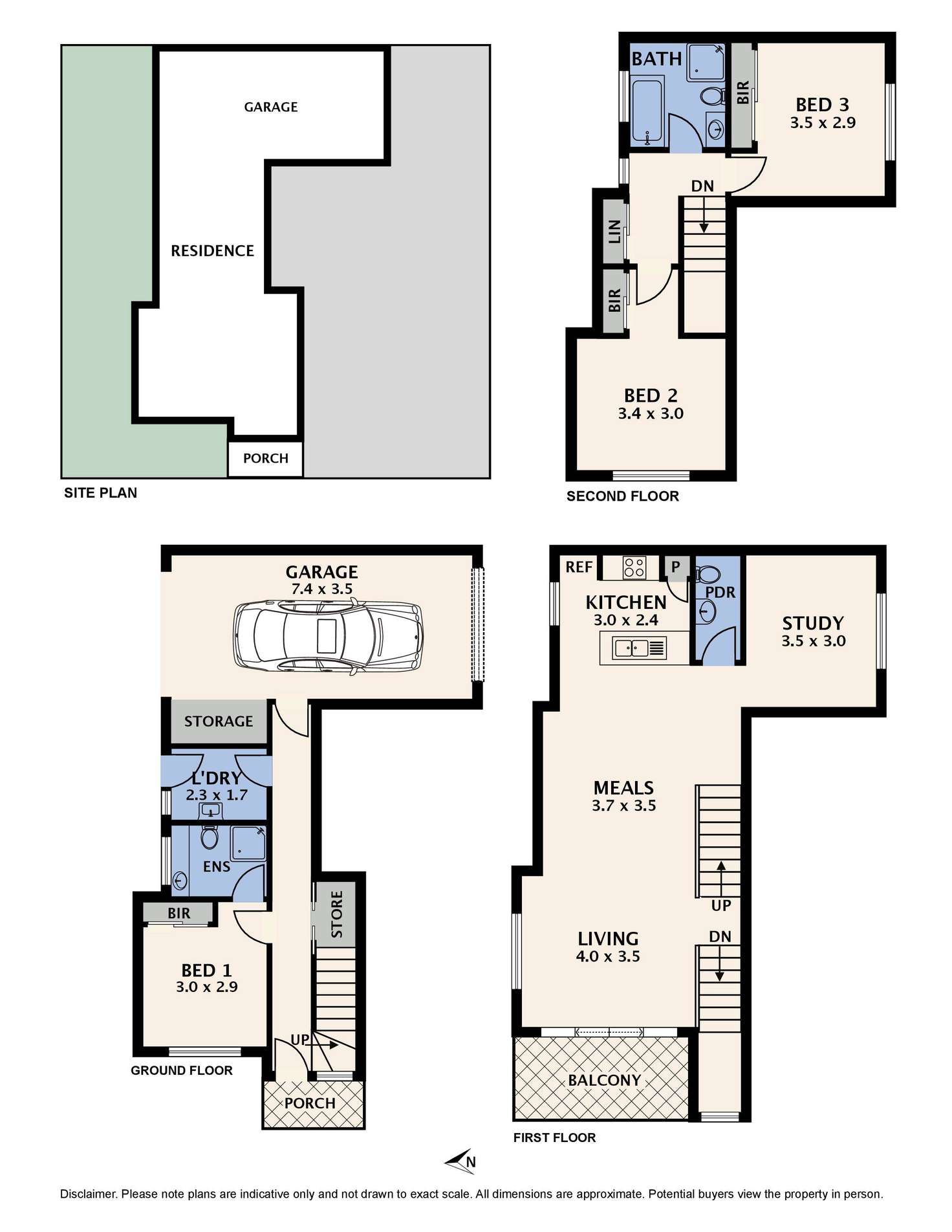 Floorplan of Homely townhouse listing, 1/131 Broadway, Reservoir VIC 3073