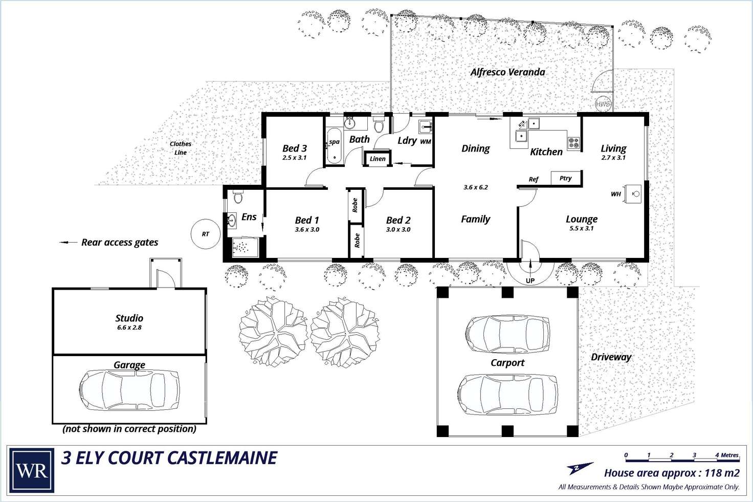 Floorplan of Homely house listing, 3 Ely Court, Castlemaine VIC 3450
