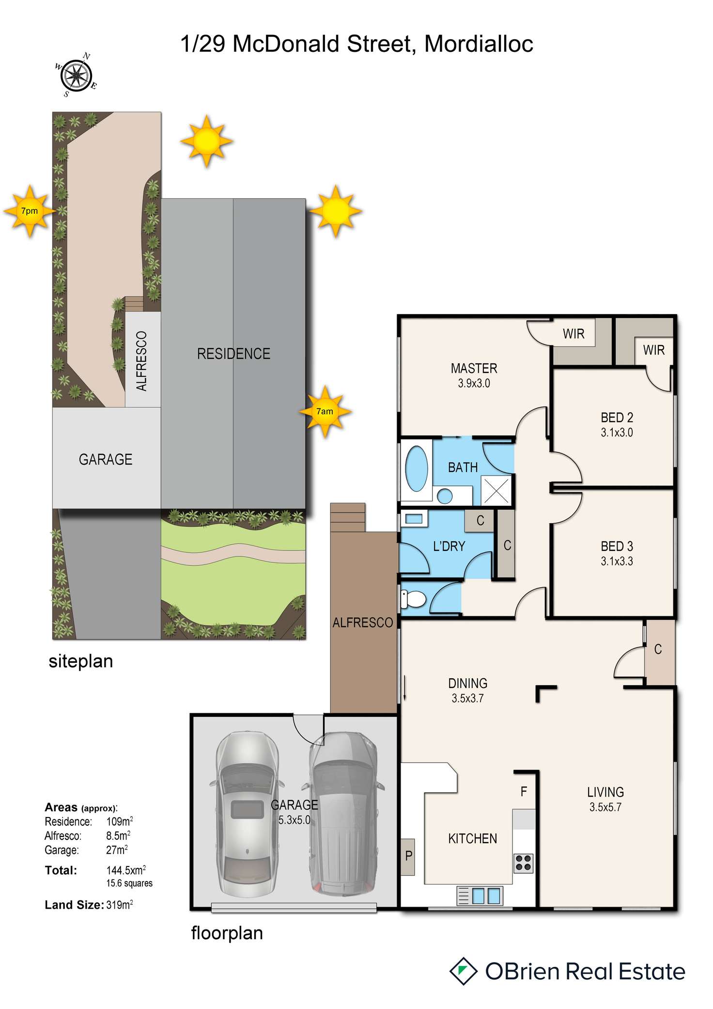 Floorplan of Homely unit listing, 1/29 McDonald Street, Mordialloc VIC 3195