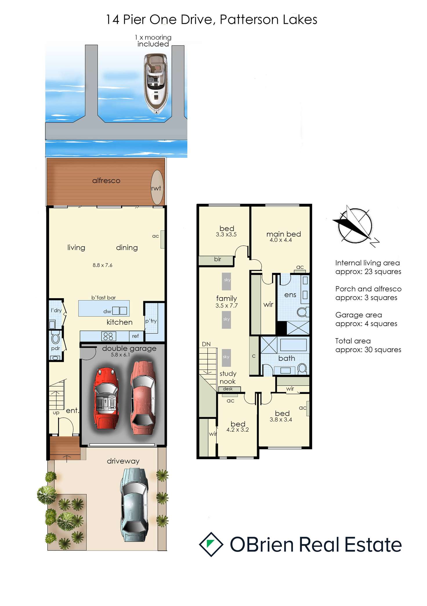 Floorplan of Homely house listing, 14 Pier One Drive, Patterson Lakes VIC 3197