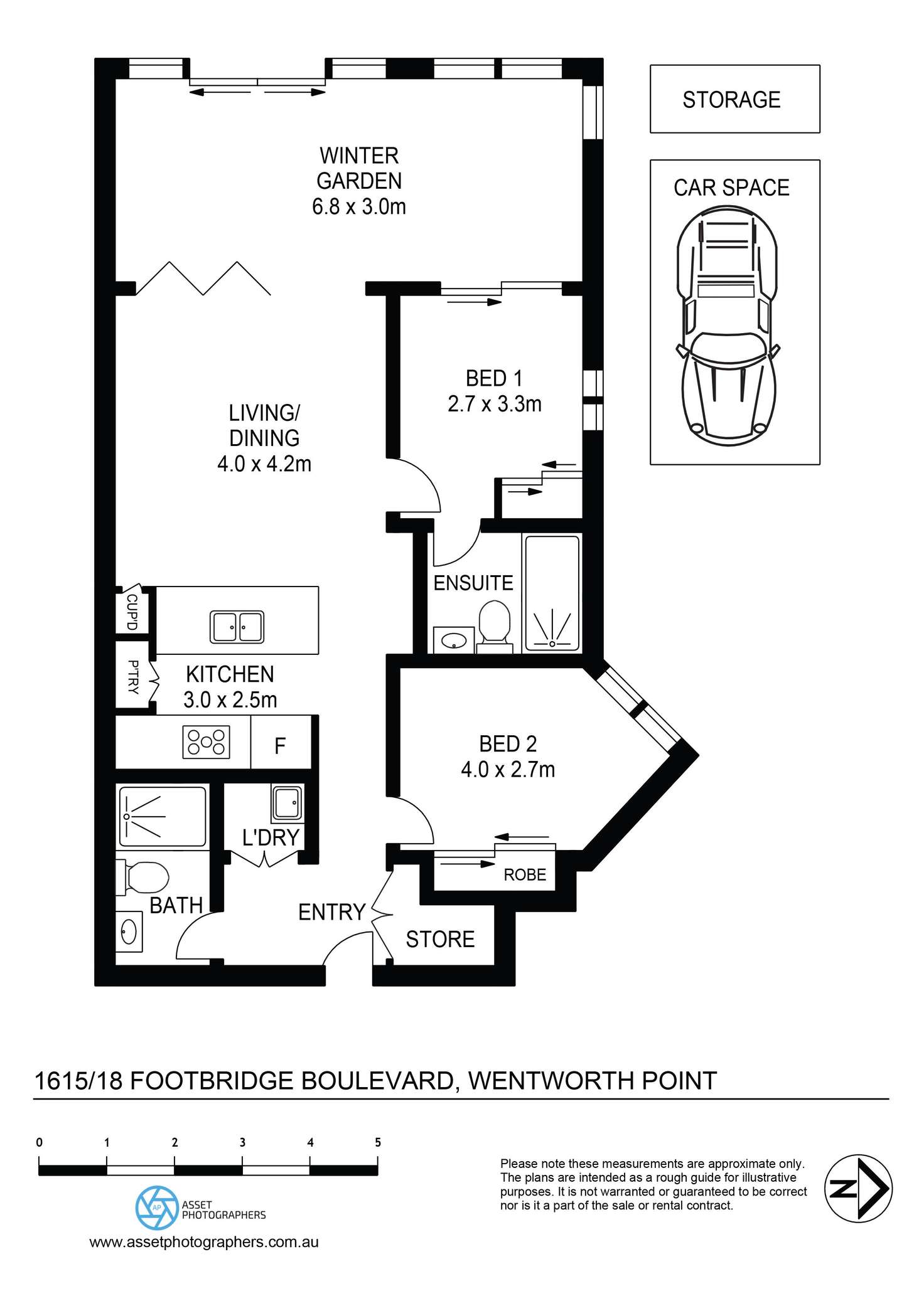 Floorplan of Homely apartment listing, 1615/18 Footbridge Boulevard, Wentworth Point NSW 2127