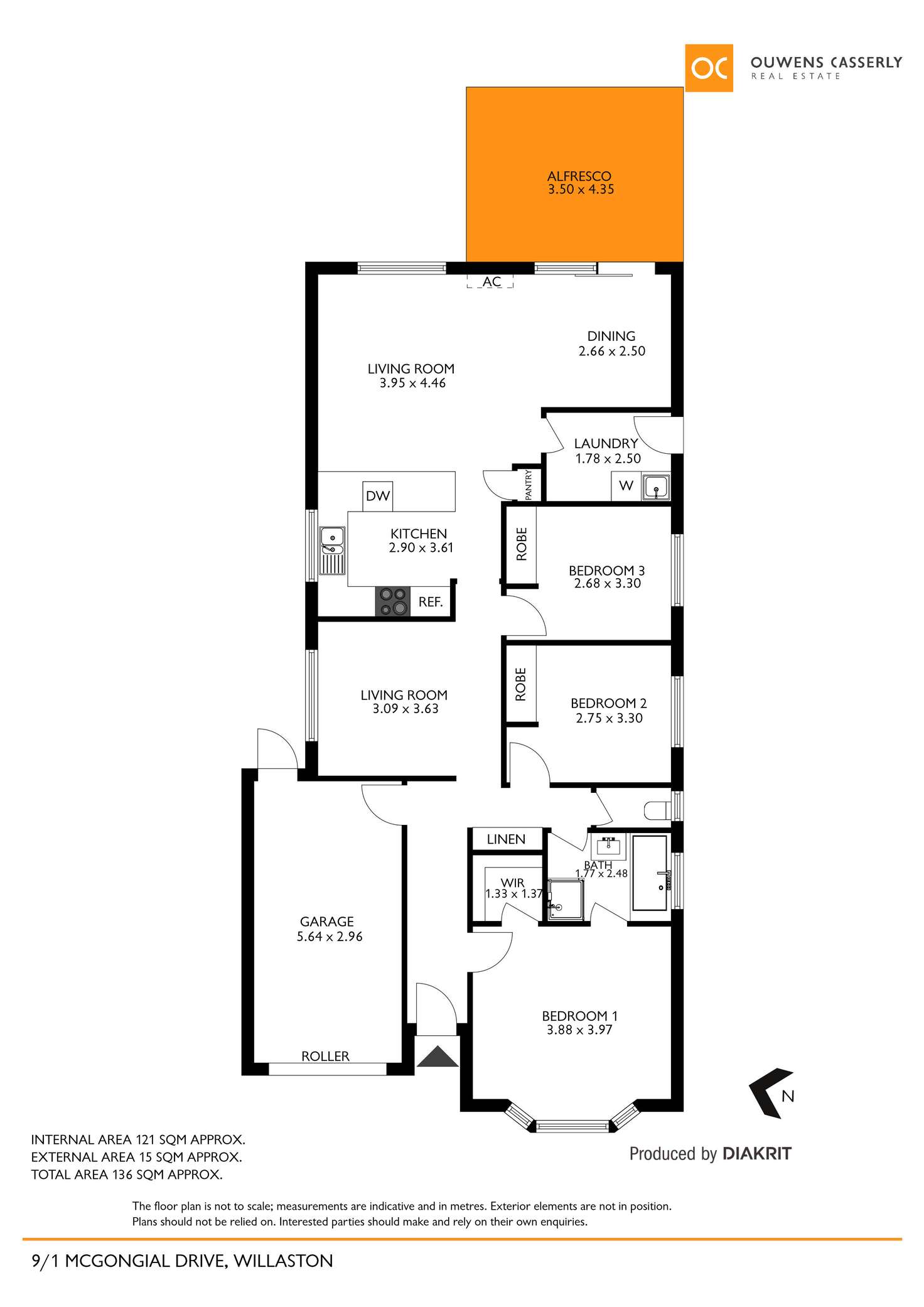 Floorplan of Homely unit listing, 9/1 McGonigal Drive, Willaston SA 5118
