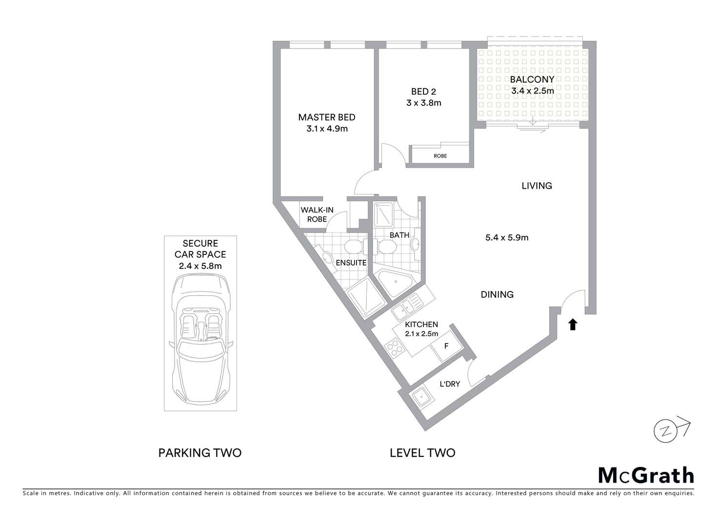 Floorplan of Homely apartment listing, 12/1 Macquarie Street, Parramatta NSW 2150