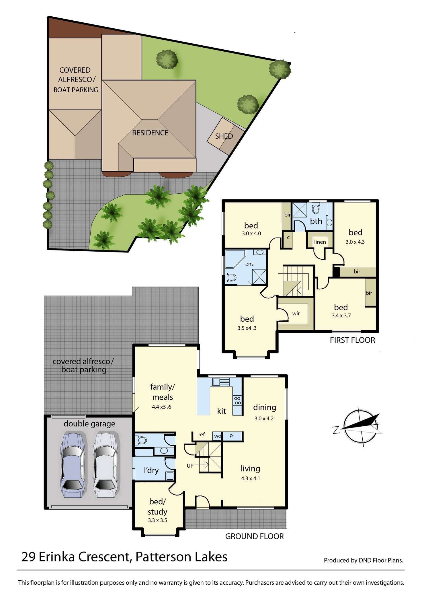 Floorplan of Homely house listing, 29 Erinka Crescent, Patterson Lakes VIC 3197