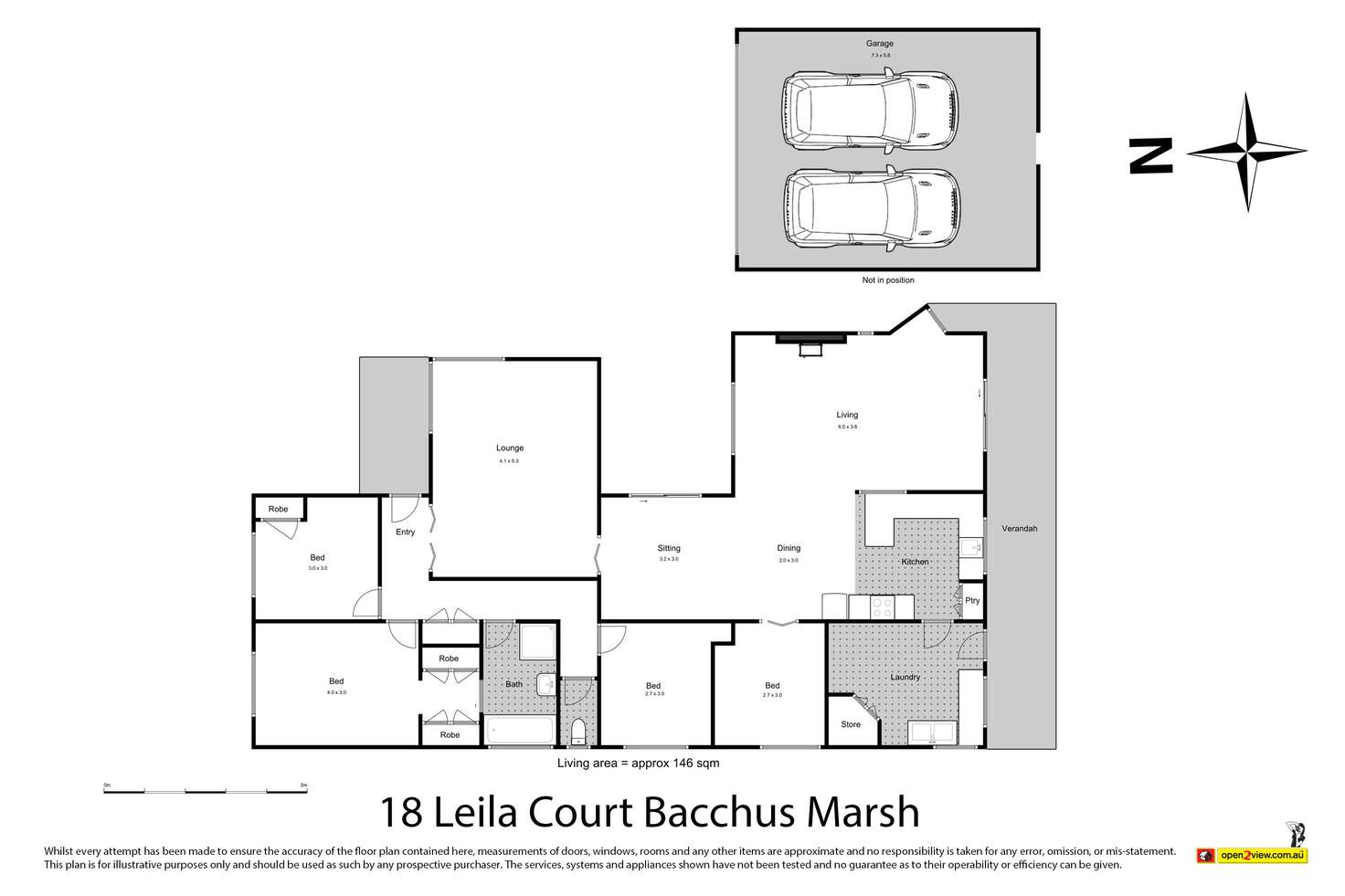 Floorplan of Homely house listing, 18 Leila Court, Bacchus Marsh VIC 3340