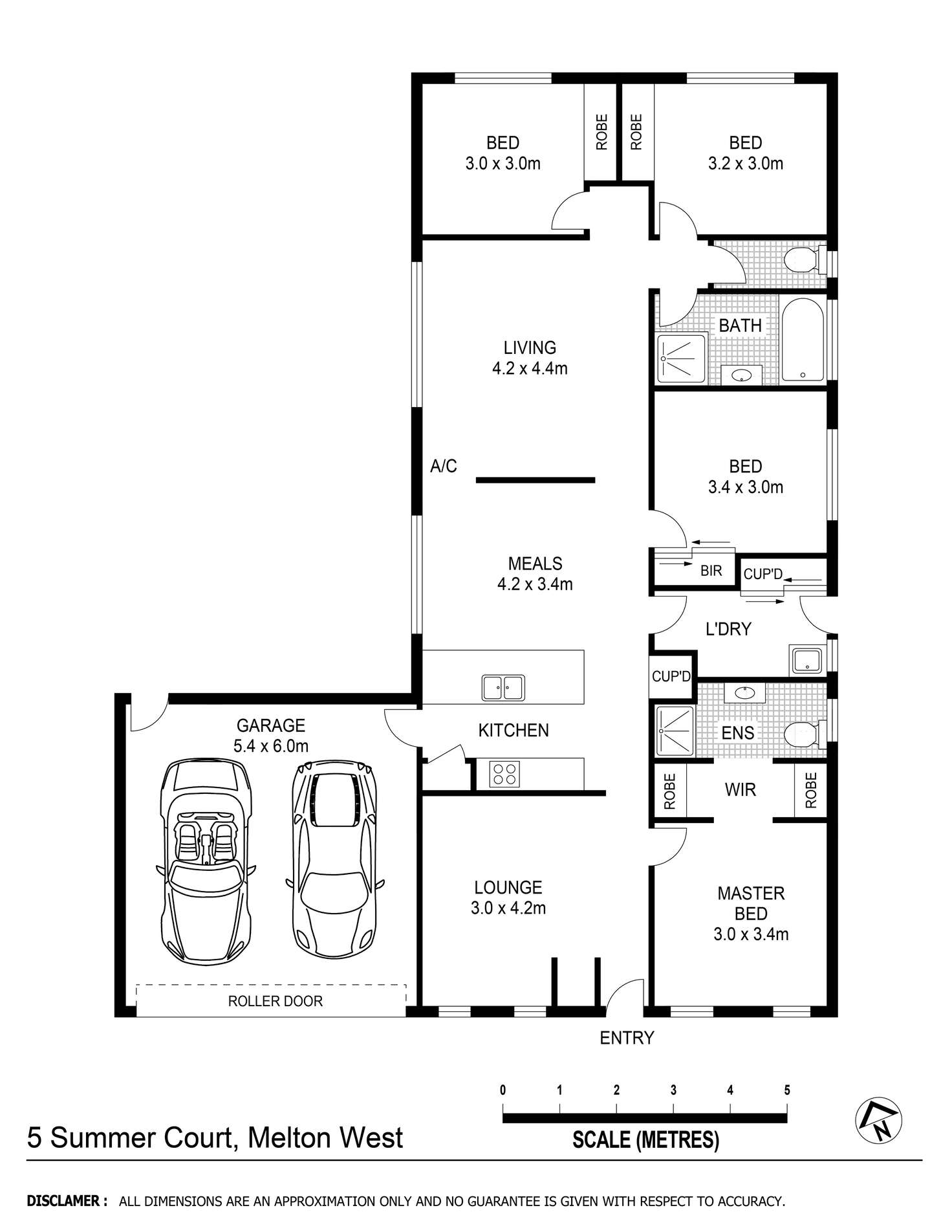 Floorplan of Homely house listing, 5 Summer Court, Harkness VIC 3337