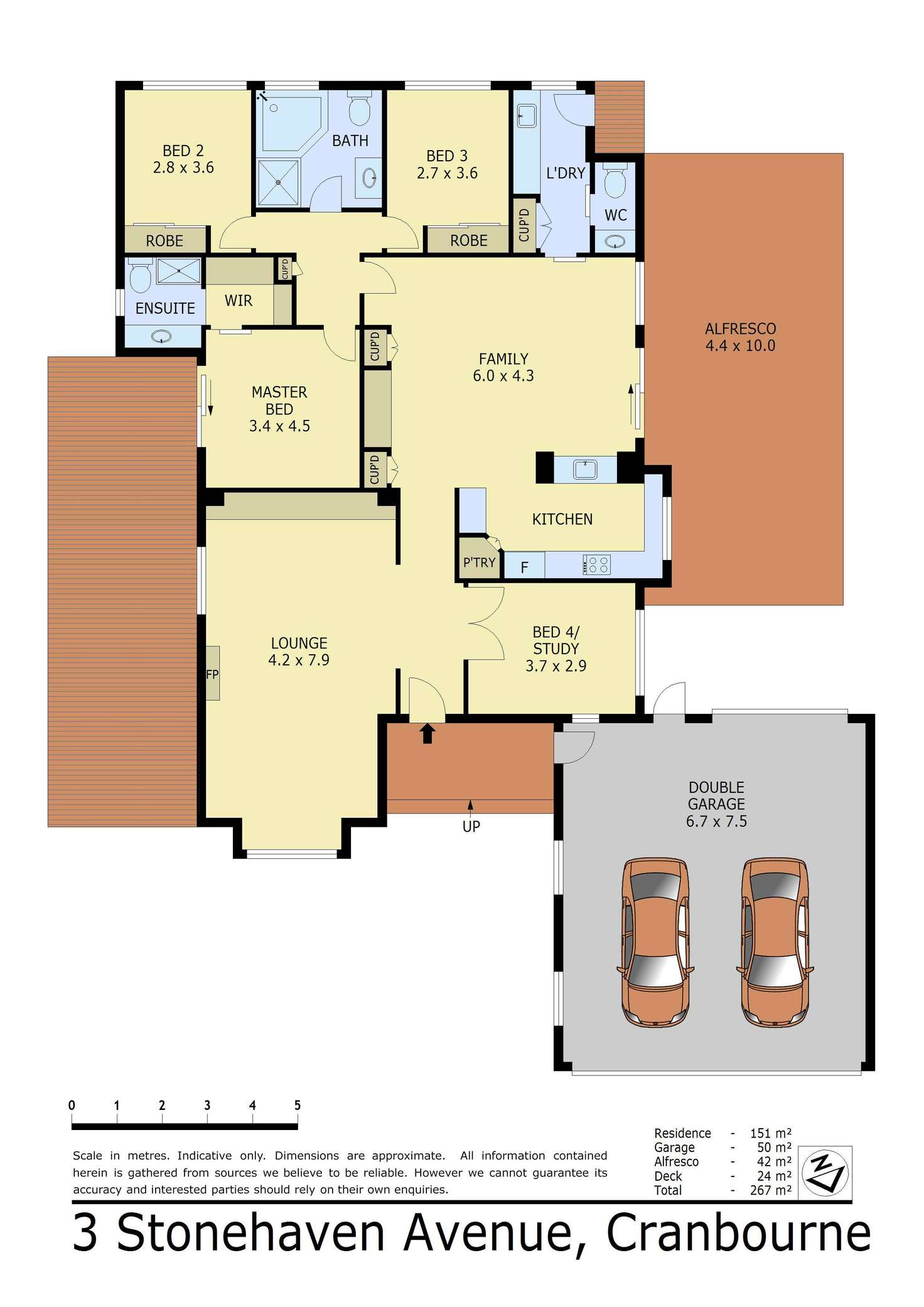 Floorplan of Homely house listing, 3 Stonehaven Avenue, Cranbourne VIC 3977