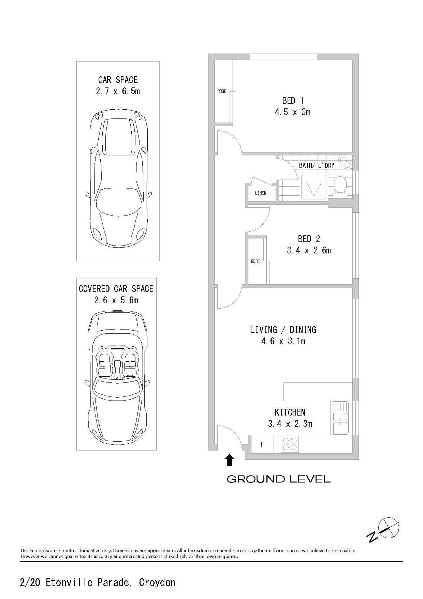 Floorplan of Homely apartment listing, 2/20 Etonville Parade, Croydon NSW 2132