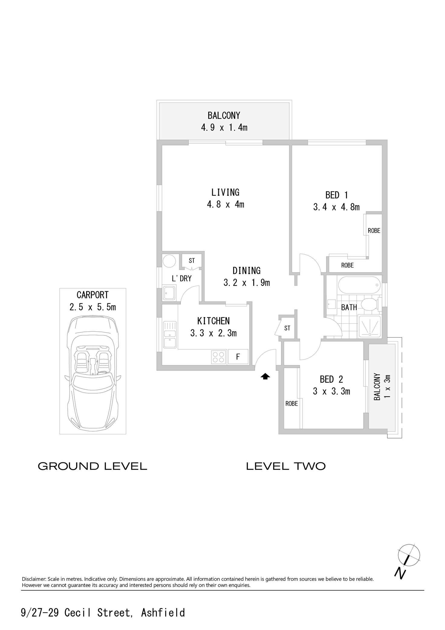 Floorplan of Homely apartment listing, 9/27-29 Cecil Street, Ashfield NSW 2131