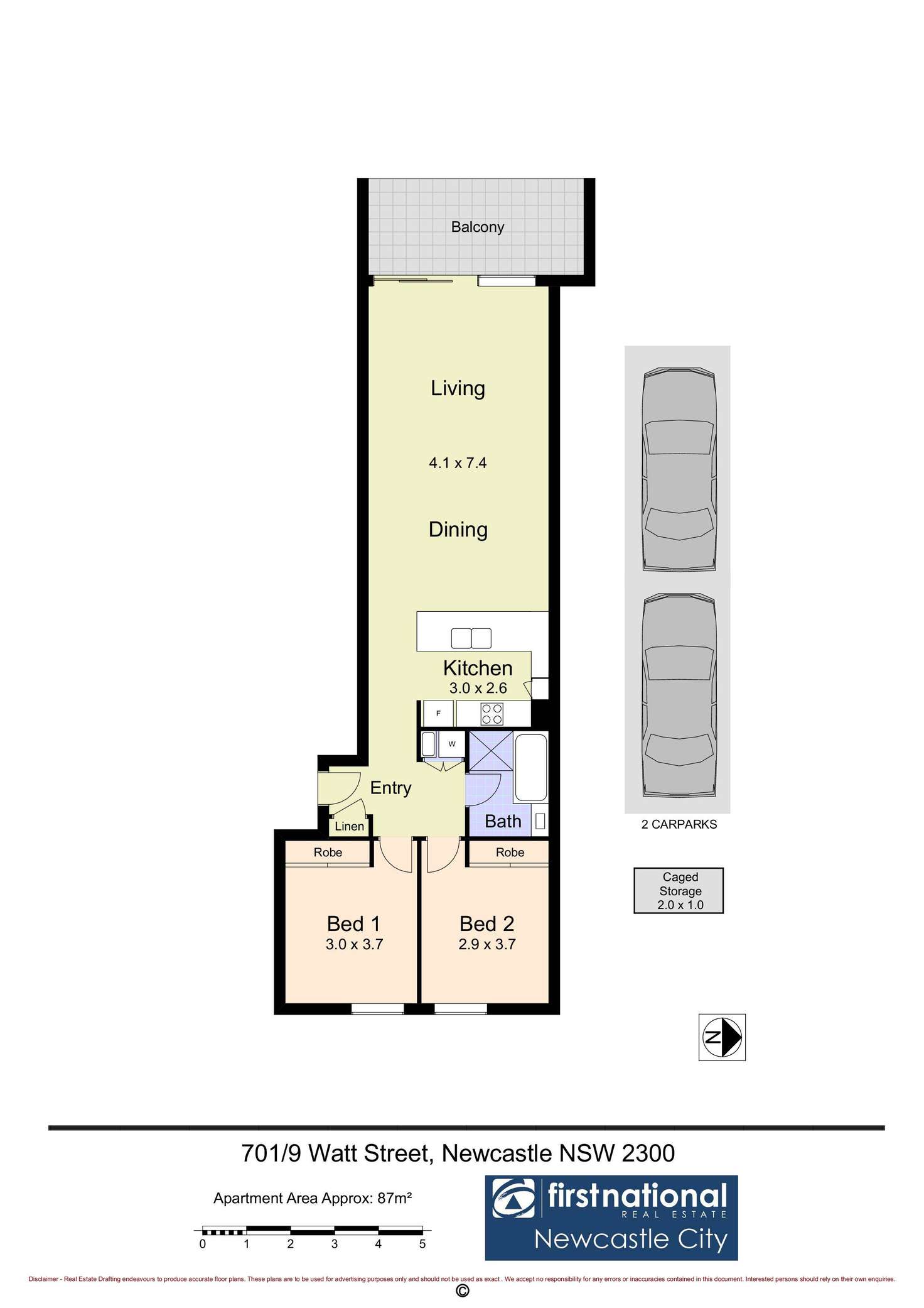 Floorplan of Homely apartment listing, 701/9 Watt Street, Newcastle NSW 2300