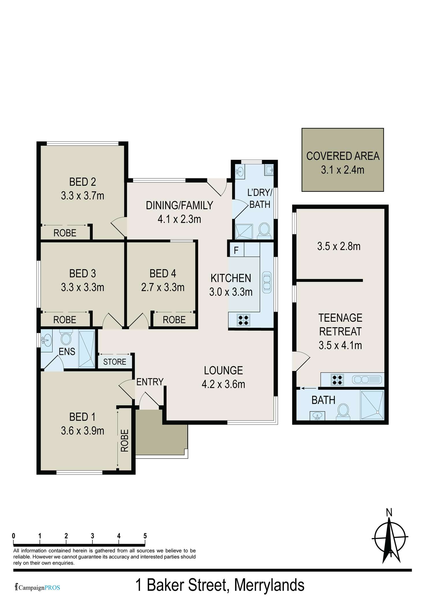 Floorplan of Homely house listing, 1 Baker Street, Merrylands NSW 2160