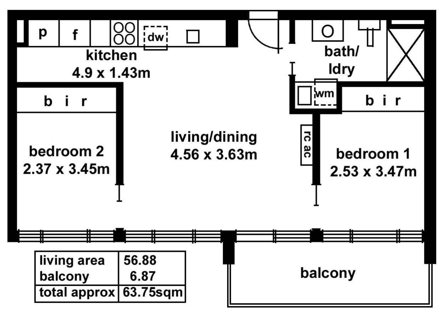 Floorplan of Homely apartment listing, 819/33 Warwick Street, Walkerville SA 5081