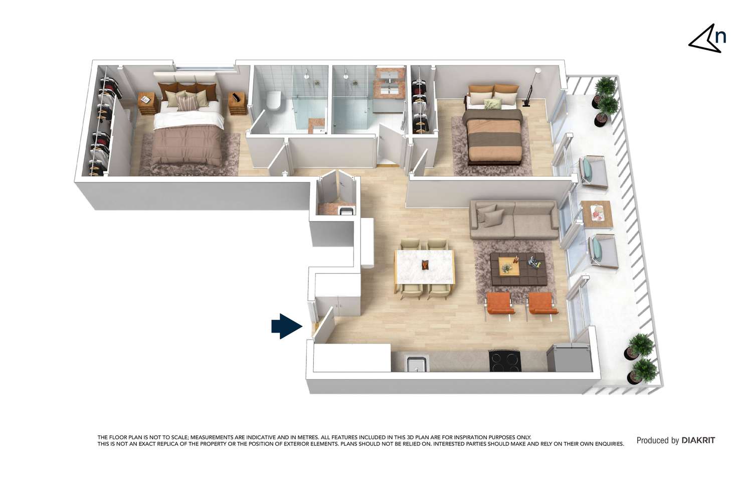 Floorplan of Homely apartment listing, 305/252 Bay Road, Sandringham VIC 3191