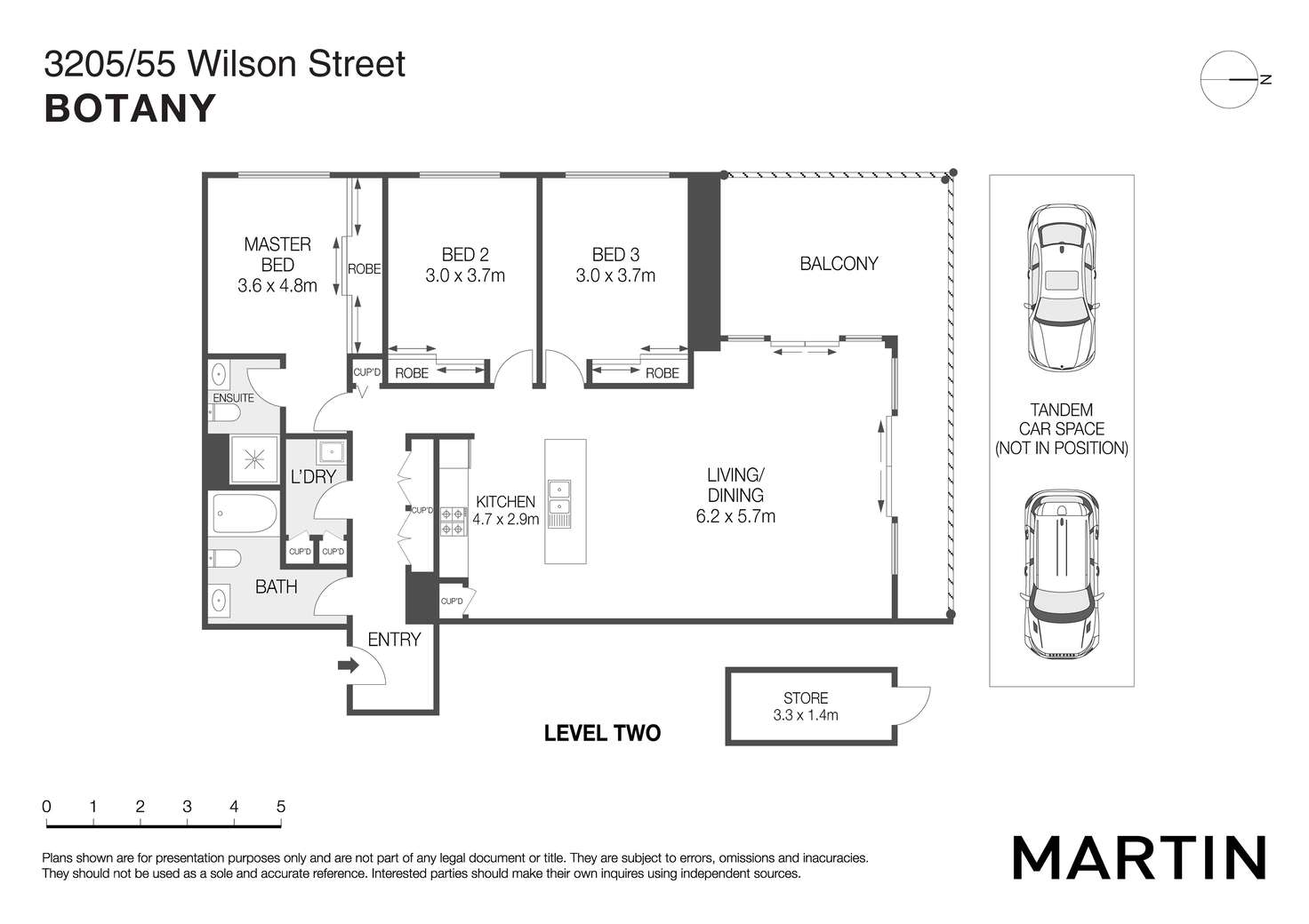 Floorplan of Homely apartment listing, 3205/55 Wilson Street, Botany NSW 2019