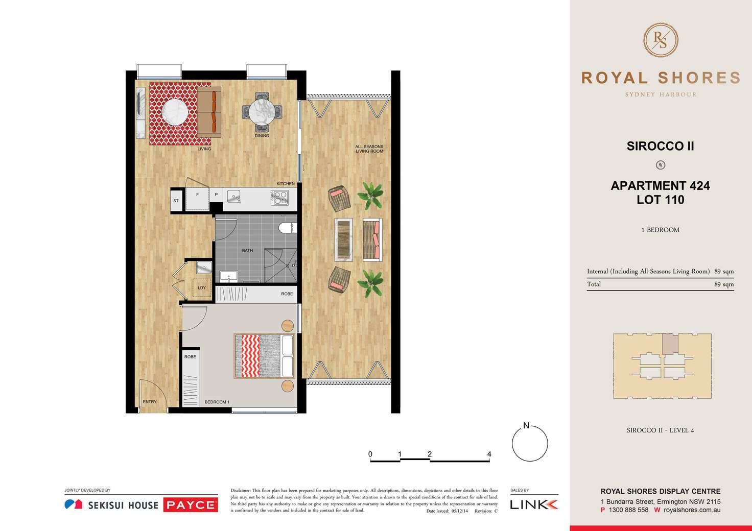 Floorplan of Homely apartment listing, 424/24-32 Koorine Street, Ermington NSW 2115