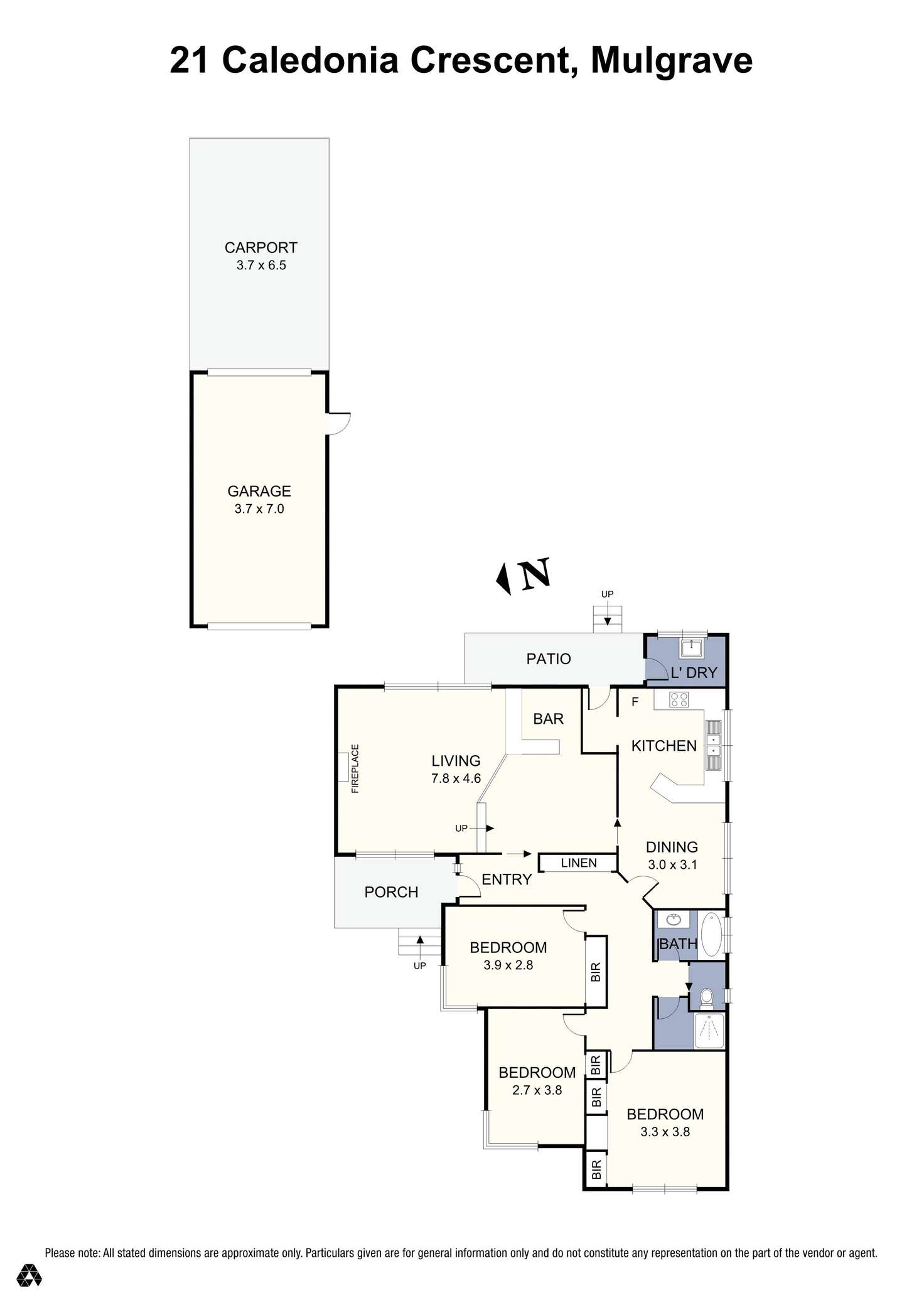 Floorplan of Homely house listing, 21 Caledonia Crescent, Mulgrave VIC 3170