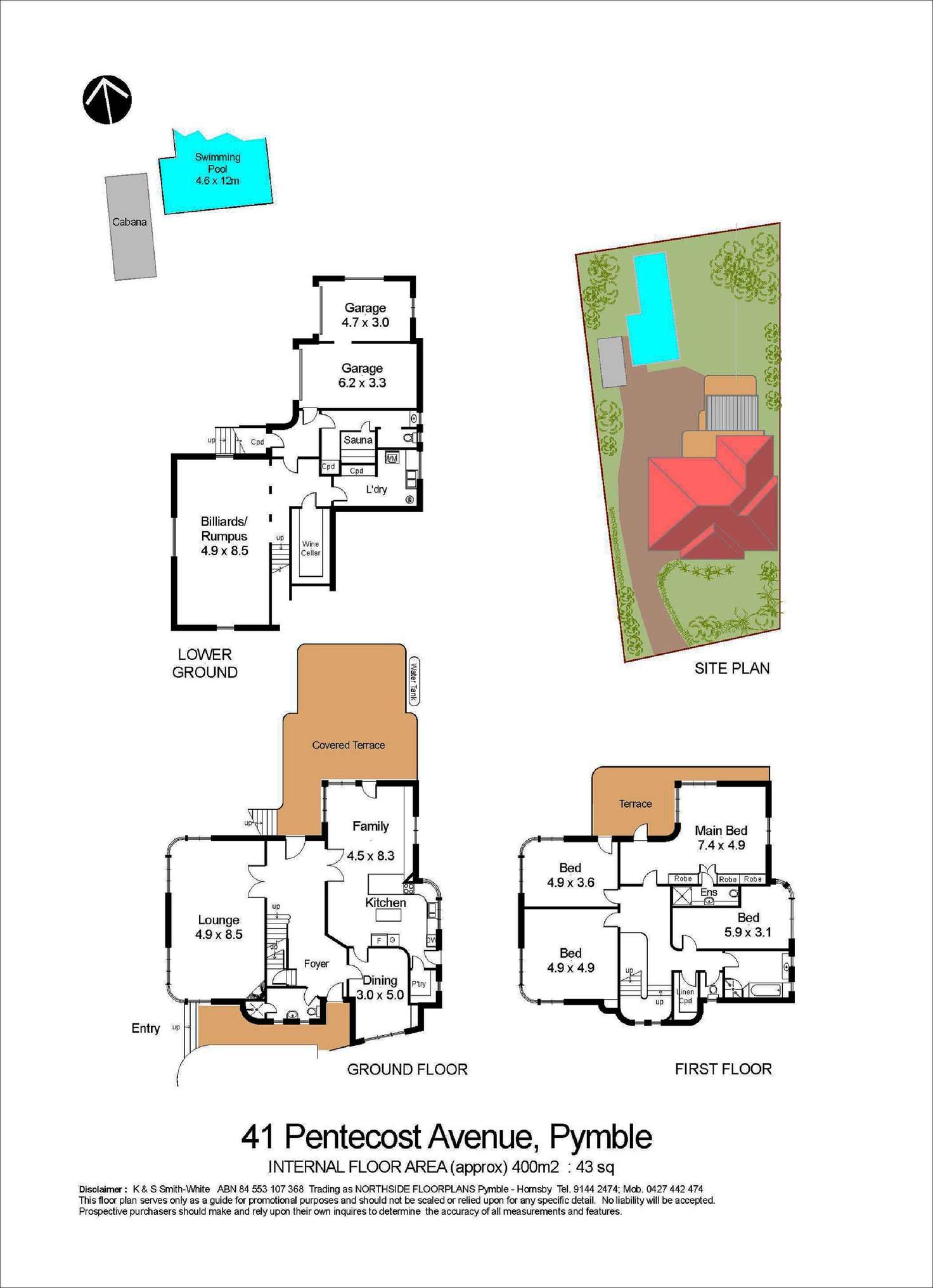 Floorplan of Homely house listing, 41 Pentecost Avenue, Pymble NSW 2073