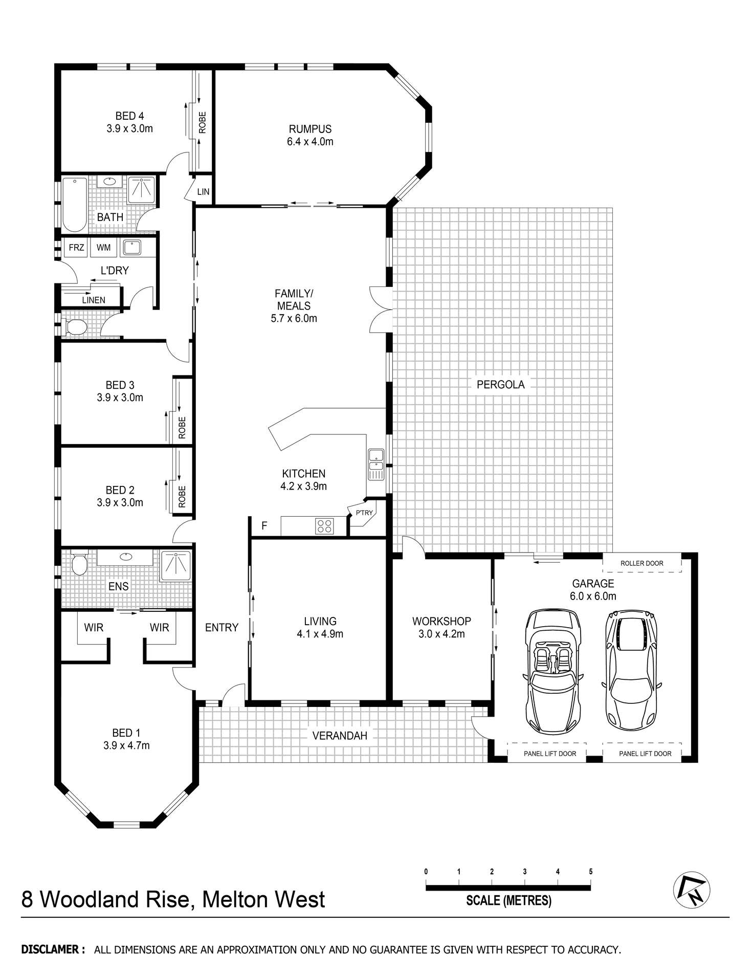 Floorplan of Homely house listing, 8 Woodland Rise, Harkness VIC 3337