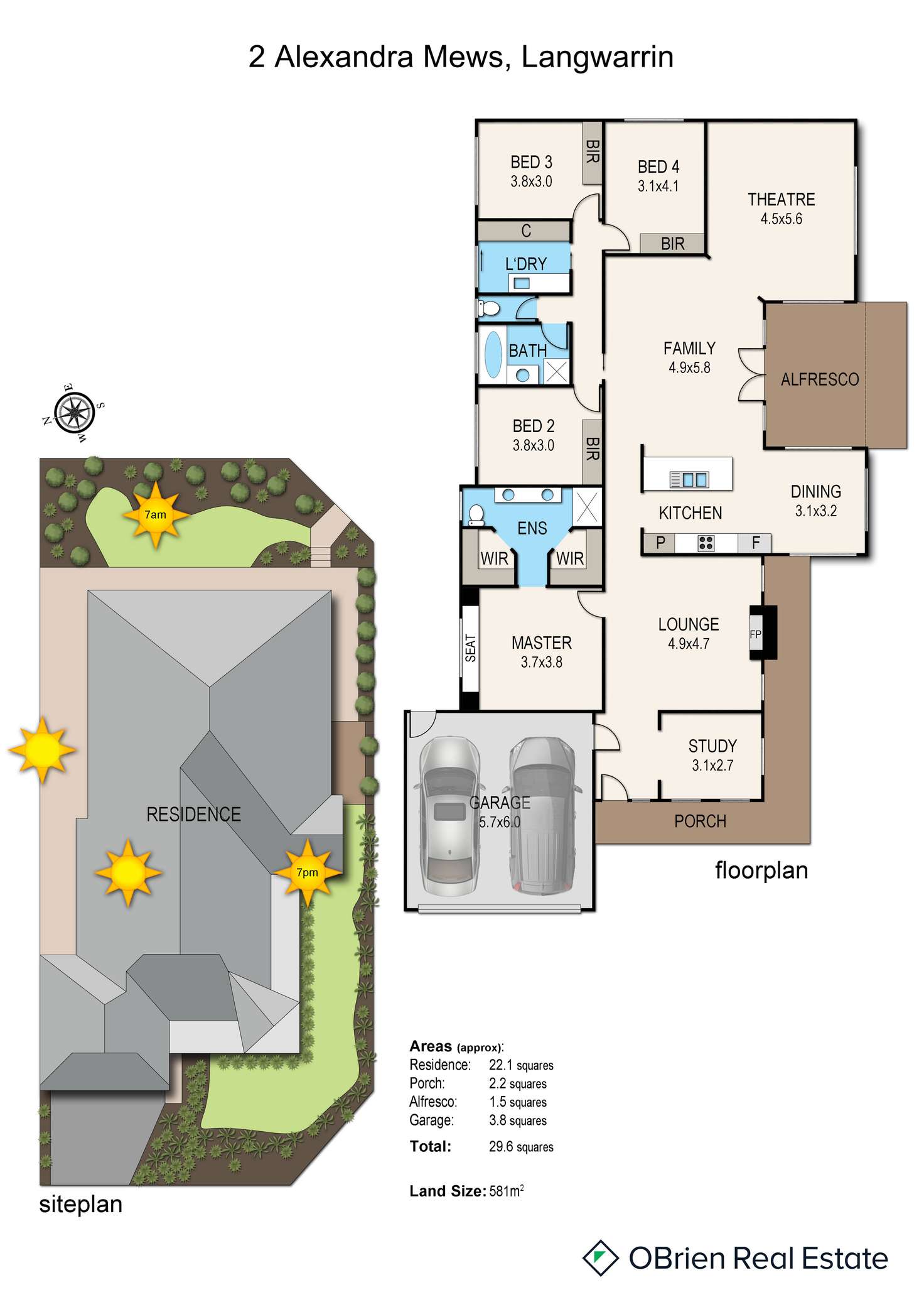 Floorplan of Homely house listing, 2 Alexandra Mews, Langwarrin VIC 3910