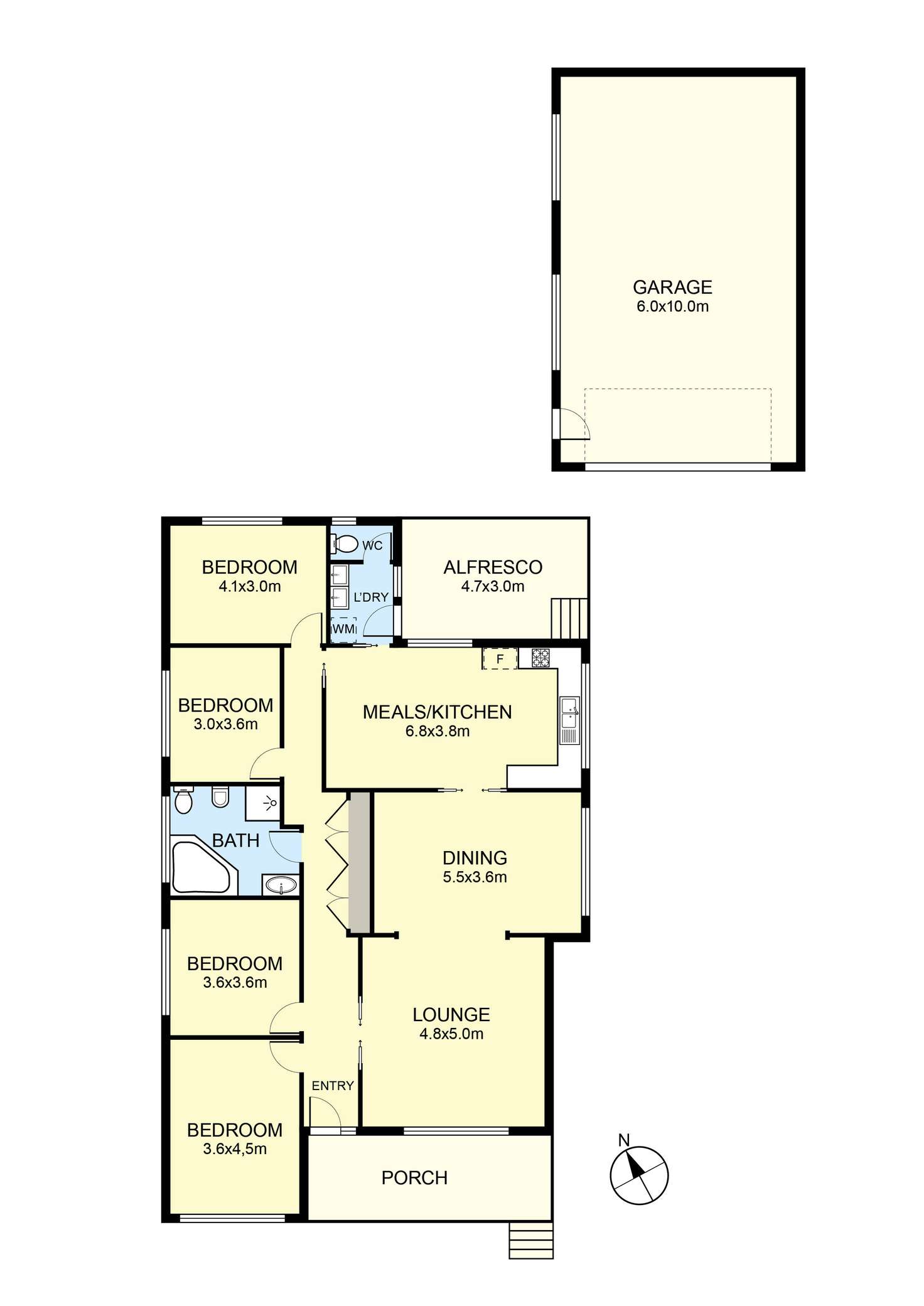 Floorplan of Homely house listing, 6 Dawson Street, Reservoir VIC 3073