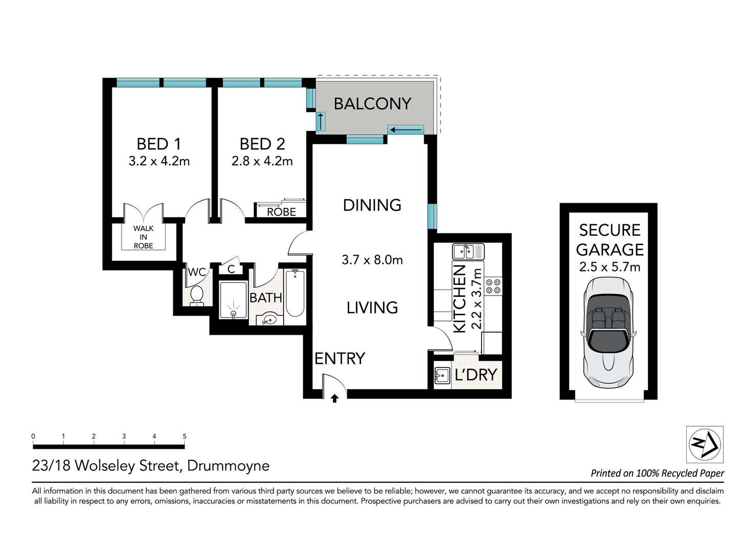 Floorplan of Homely apartment listing, 23/18 Wolseley Street, Drummoyne NSW 2047