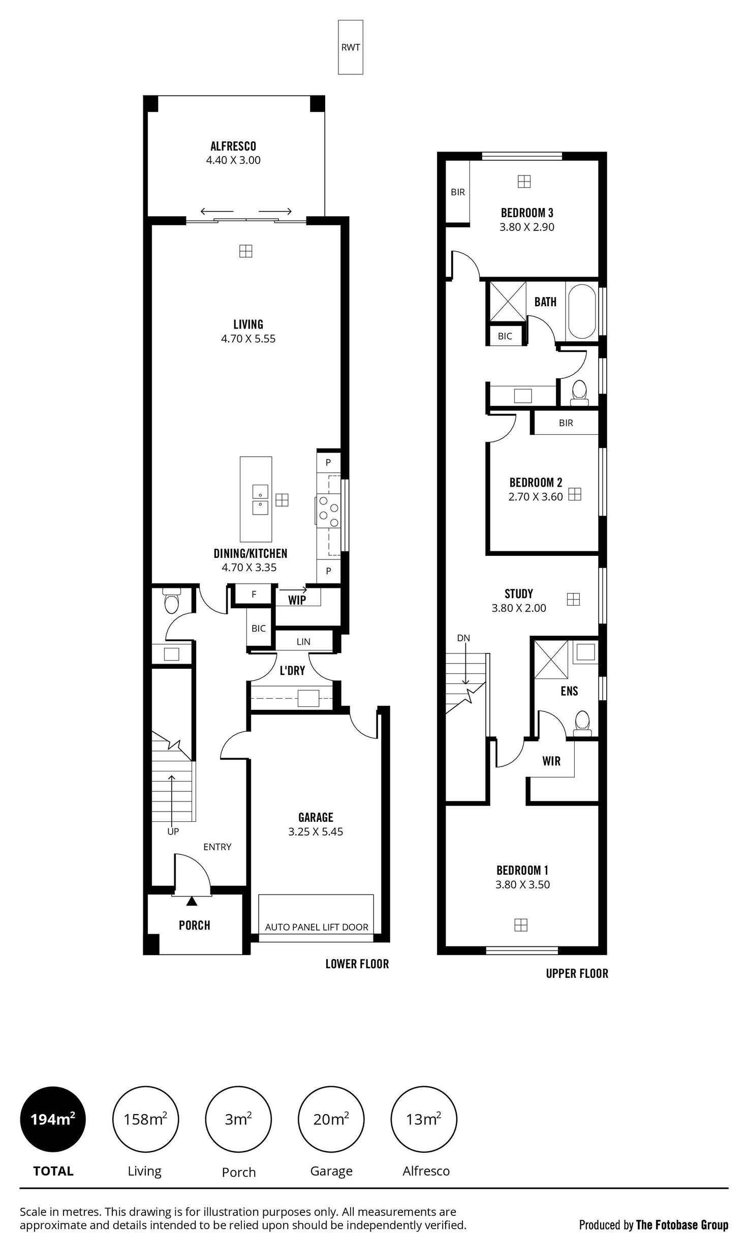 Floorplan of Homely townhouse listing, 4B Emery Road, Campbelltown SA 5074