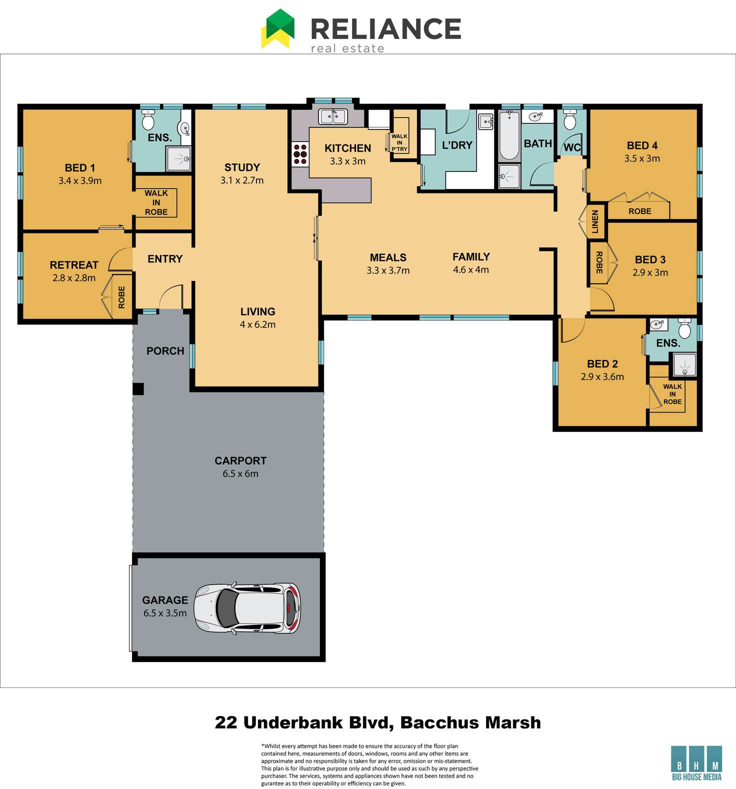 Floorplan of Homely house listing, 22 Underbank Boulevard, Bacchus Marsh VIC 3340