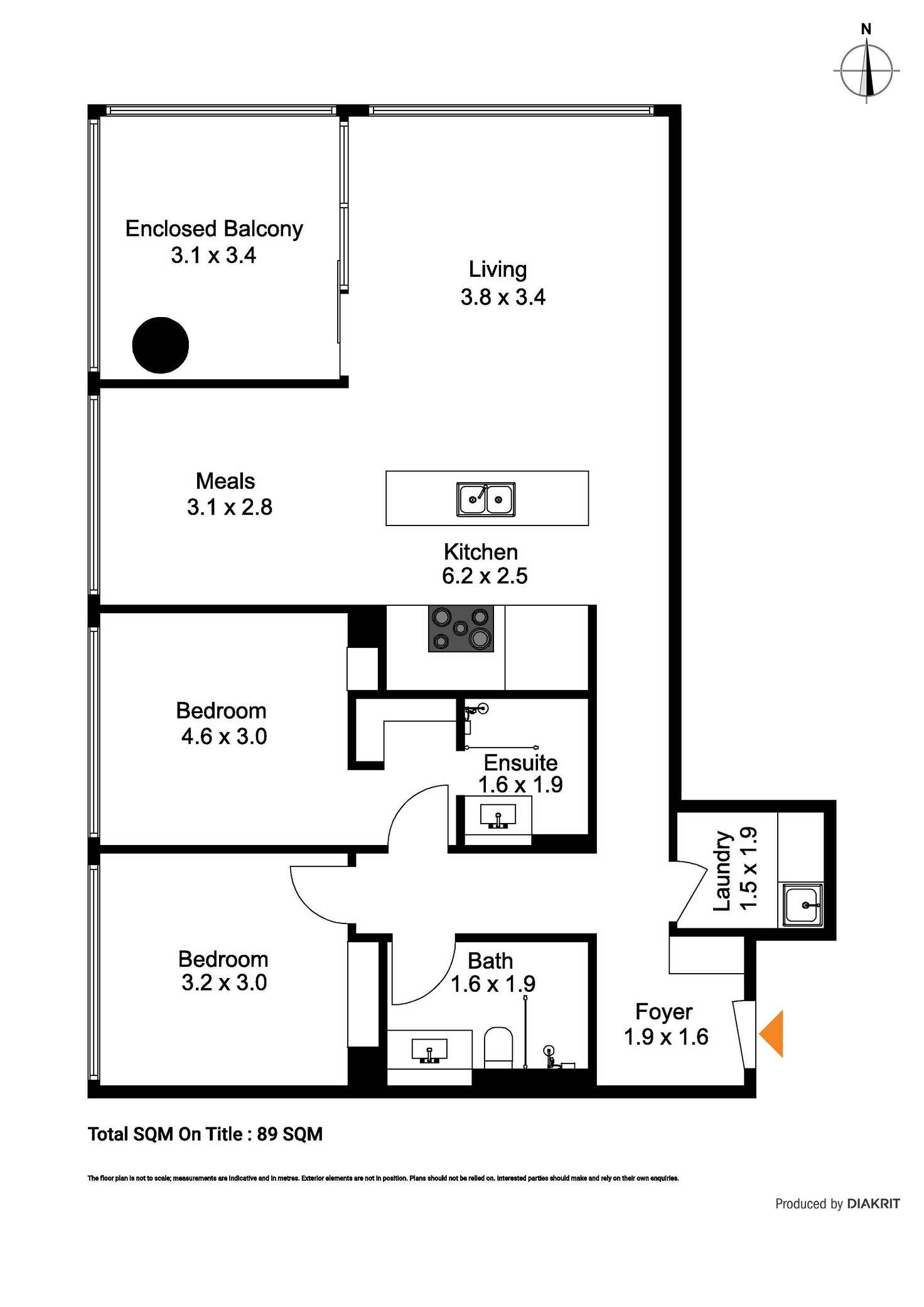 Floorplan of Homely apartment listing, Level 23/130 Elizabeth Street, Sydney NSW 2000