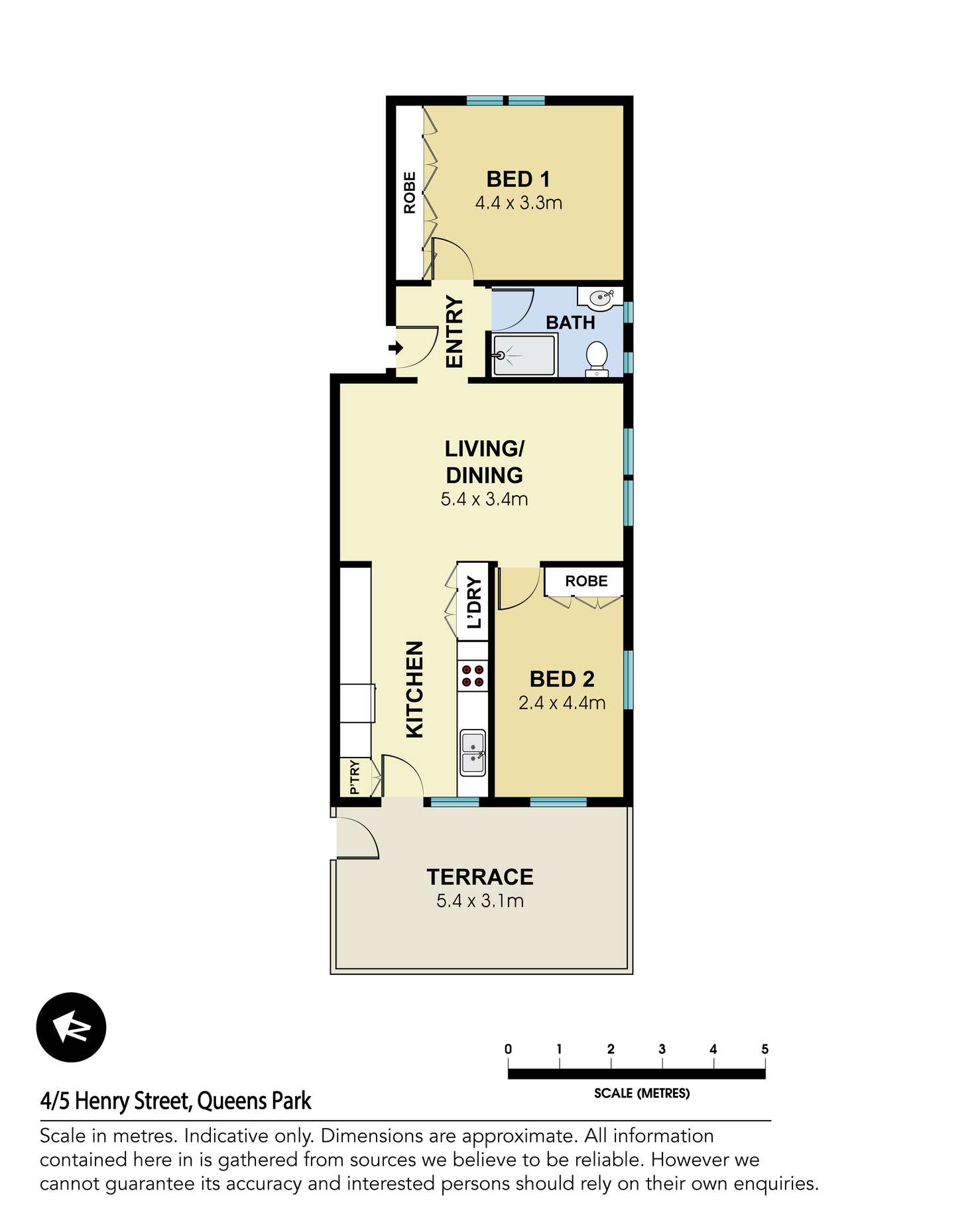 Floorplan of Homely apartment listing, 4/5 Henry Street, Queens Park NSW 2022