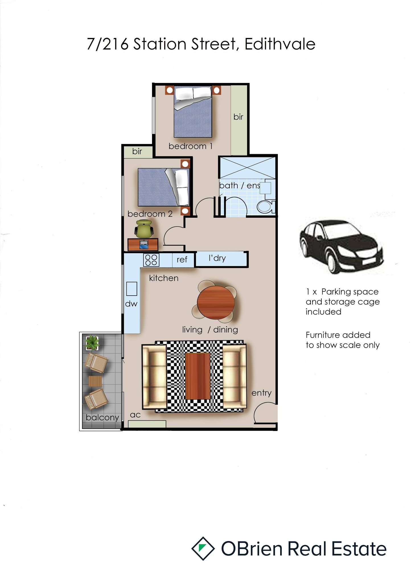 Floorplan of Homely unit listing, 7/216 Station Street, Edithvale VIC 3196