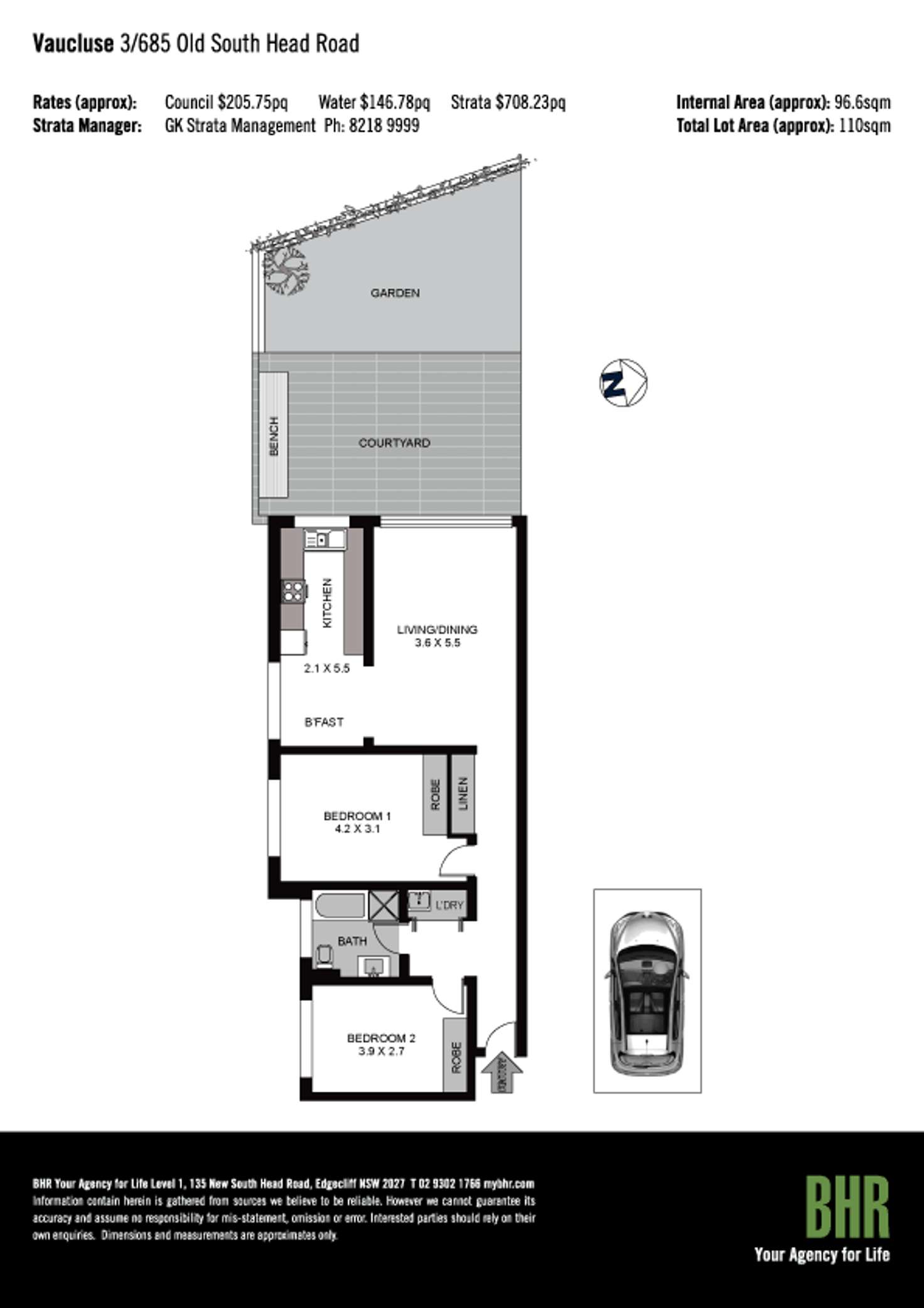 Floorplan of Homely unit listing, 3/685 Old South Head Road, Vaucluse NSW 2030