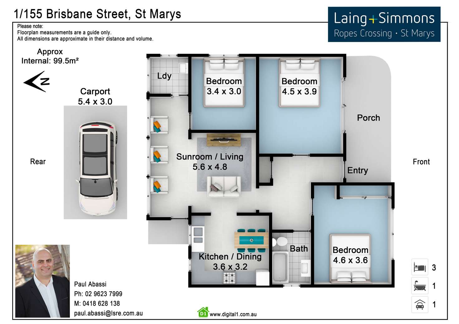 Floorplan of Homely house listing, 1/155 Brisbane Street, St Marys NSW 2760