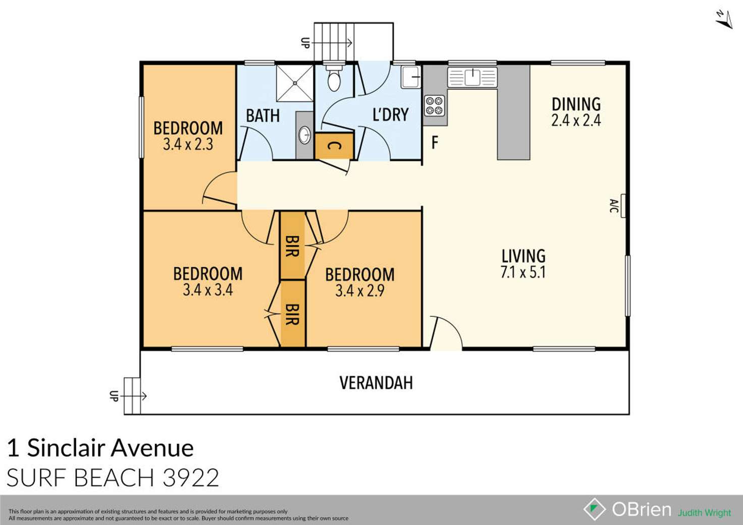 Floorplan of Homely house listing, 1 Sinclair Avenue, Surf Beach VIC 3922