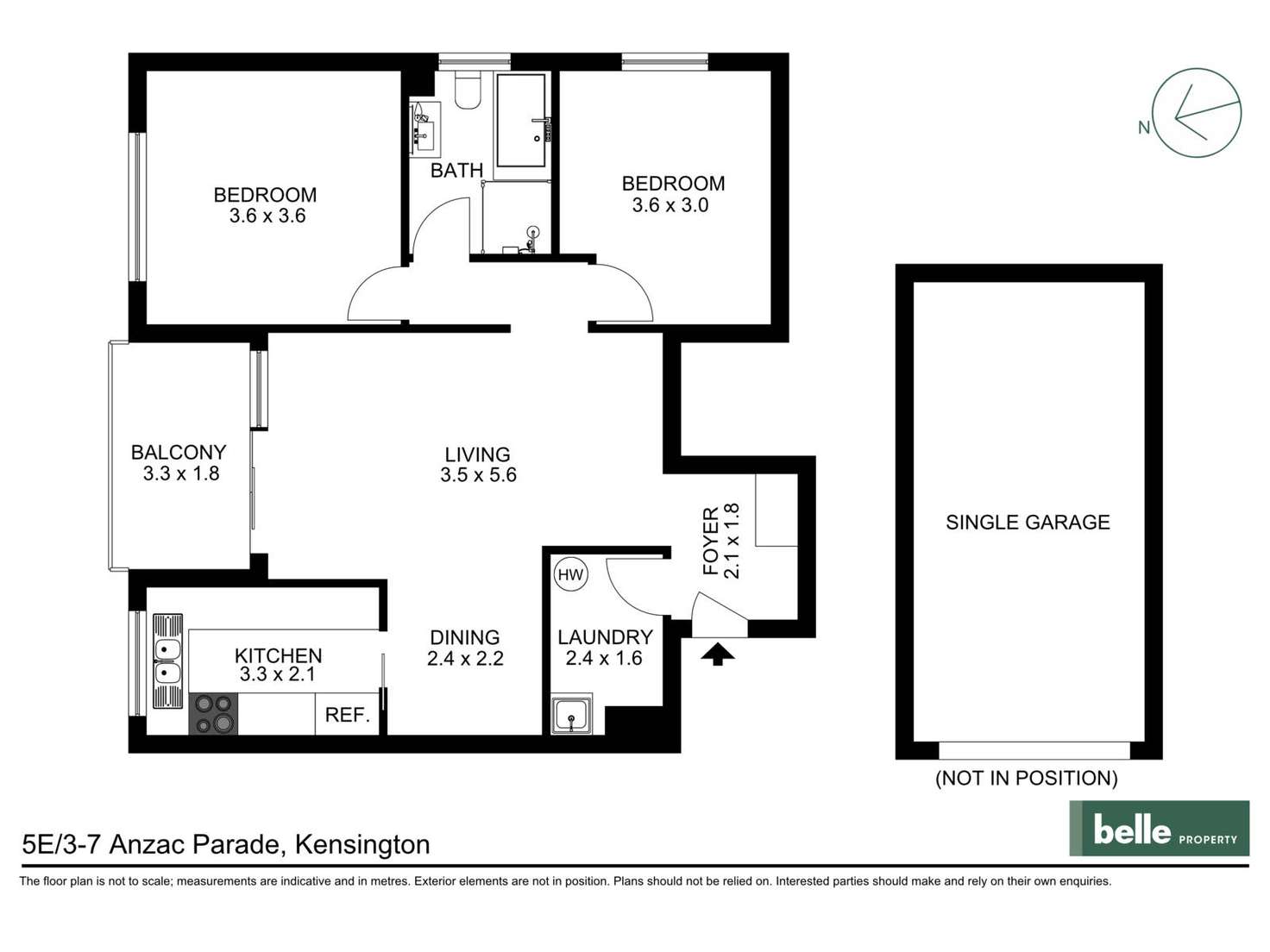 Floorplan of Homely apartment listing, 5E/3-7 Anzac Parade, Kensington NSW 2033