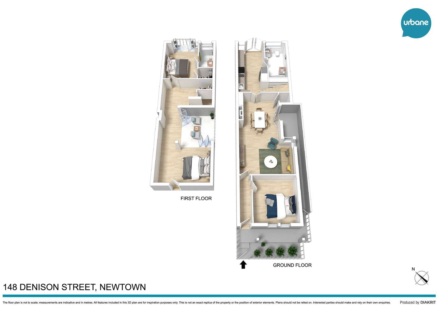 Floorplan of Homely terrace listing, 148 Denison Street, Newtown NSW 2042