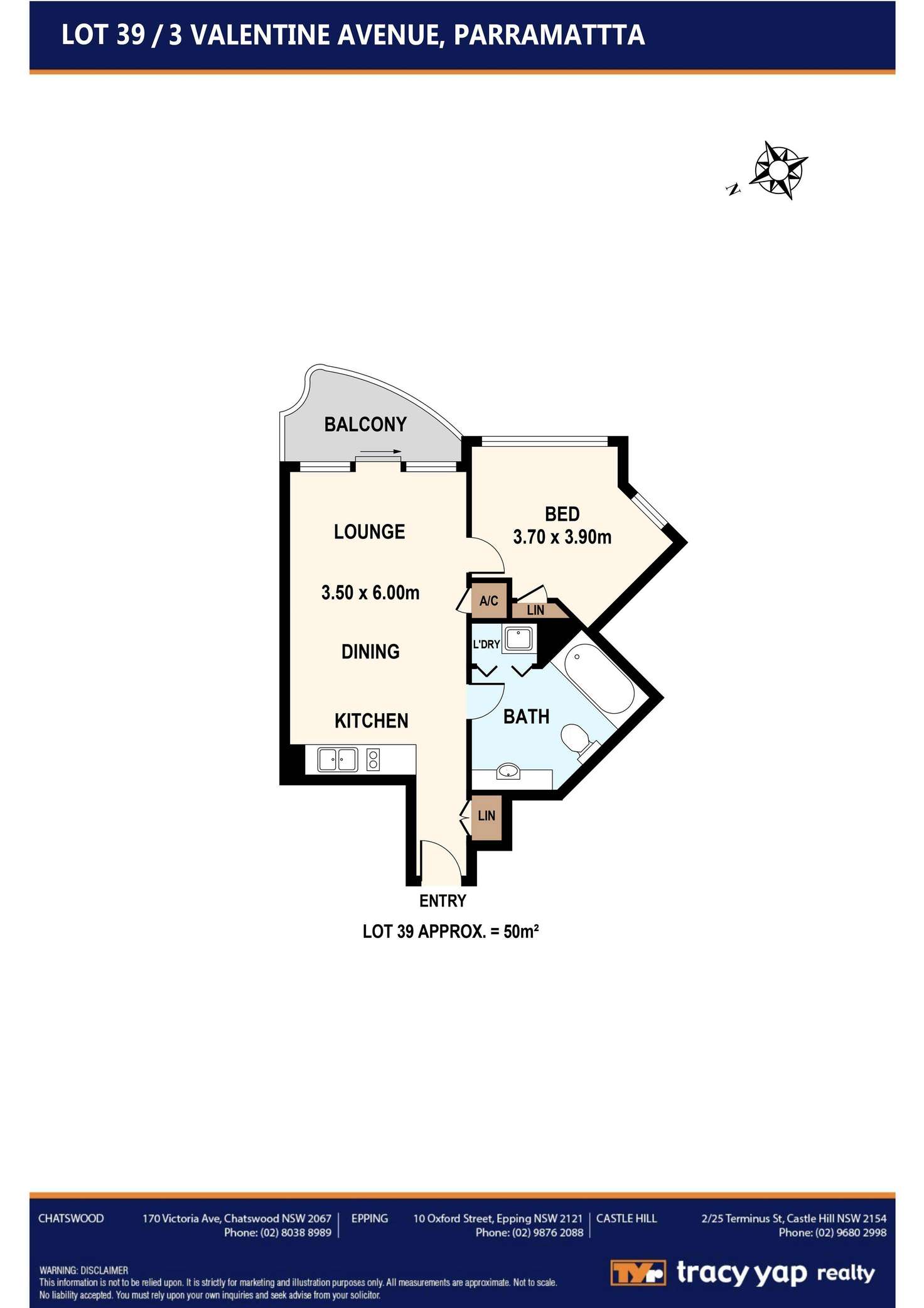 Floorplan of Homely apartment listing, 39/3 Valentine Avenue, Parramatta NSW 2150