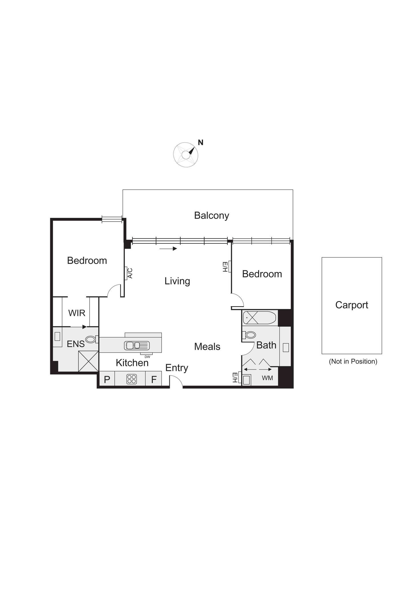 Floorplan of Homely apartment listing, 607E/126 Rouse Street, Port Melbourne VIC 3207