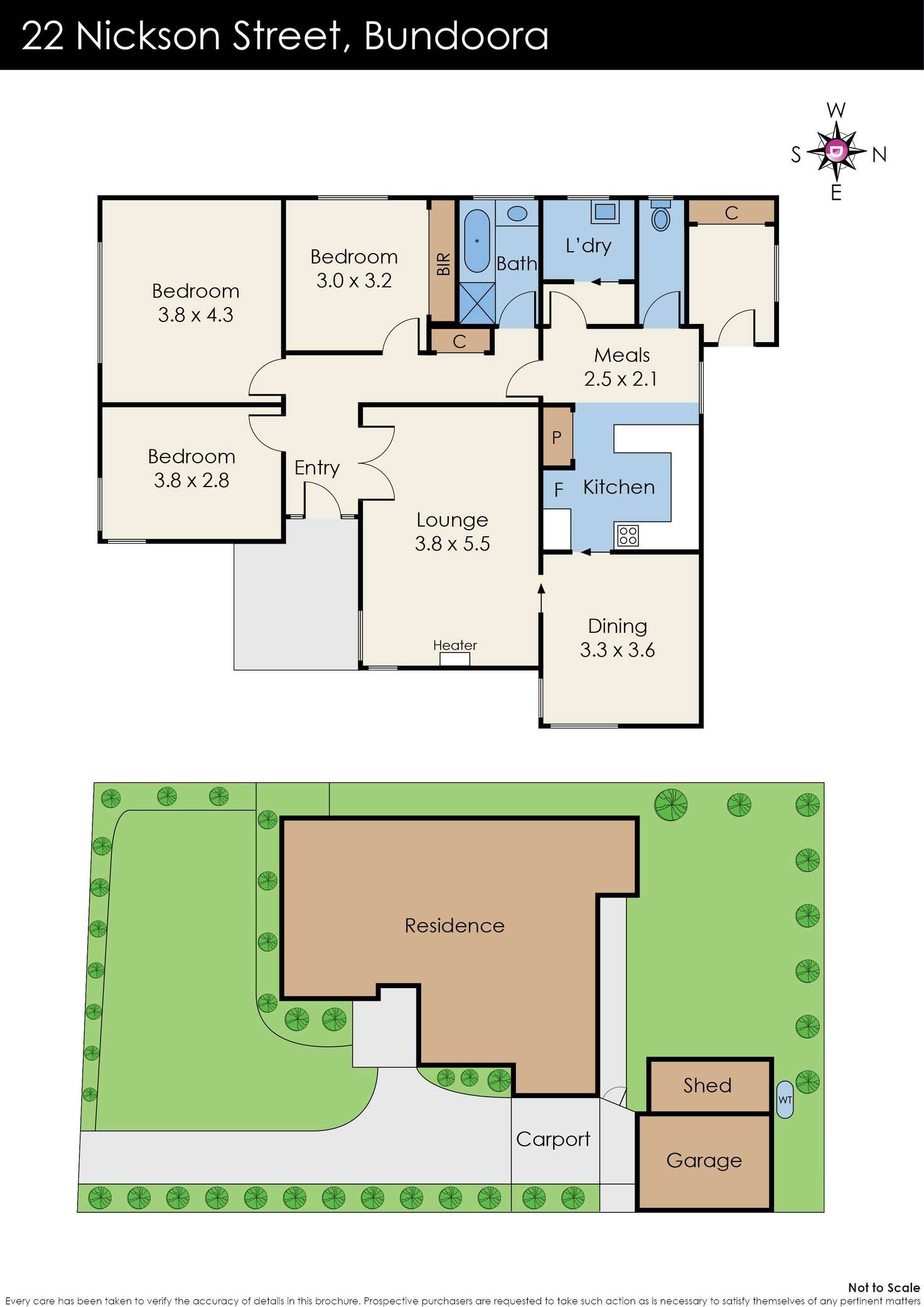 Floorplan of Homely house listing, 22 Nickson Street, Bundoora VIC 3083