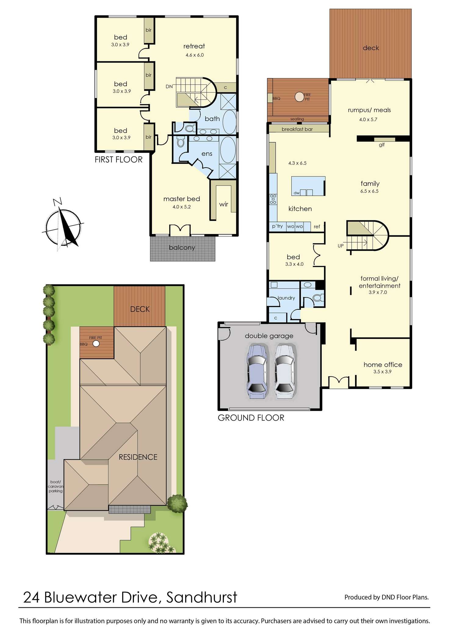 Floorplan of Homely house listing, 24 Bluewater Drive, Sandhurst VIC 3977