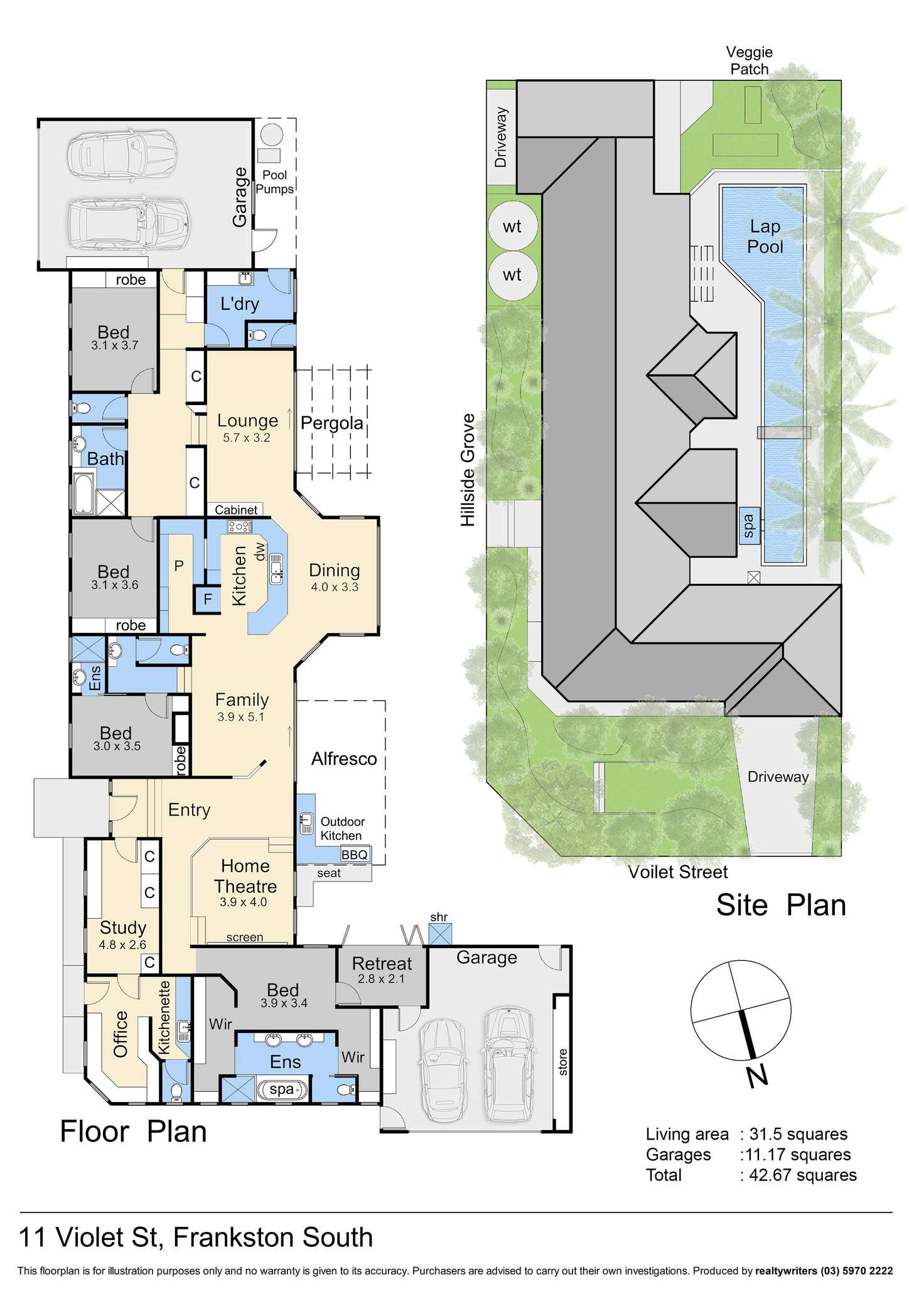 Floorplan of Homely house listing, 11 Violet Street, Frankston South VIC 3199