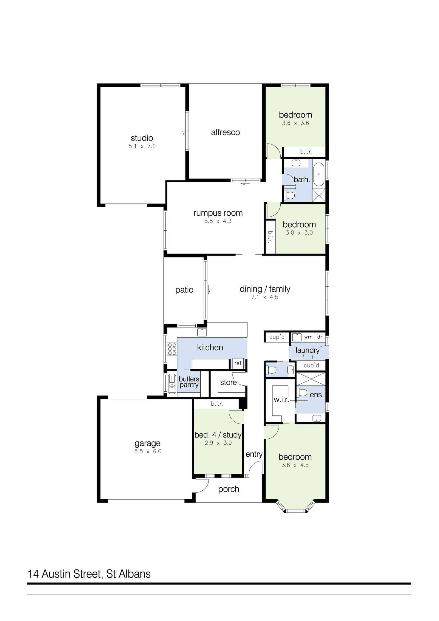 Floorplan of Homely house listing, 14 Austin Street, St Albans VIC 3021