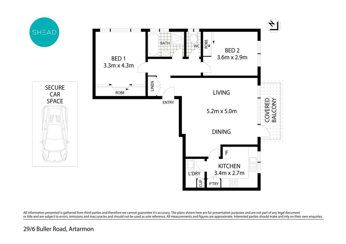 Floorplan of Homely apartment listing, 29/6 Buller Road, Artarmon NSW 2064