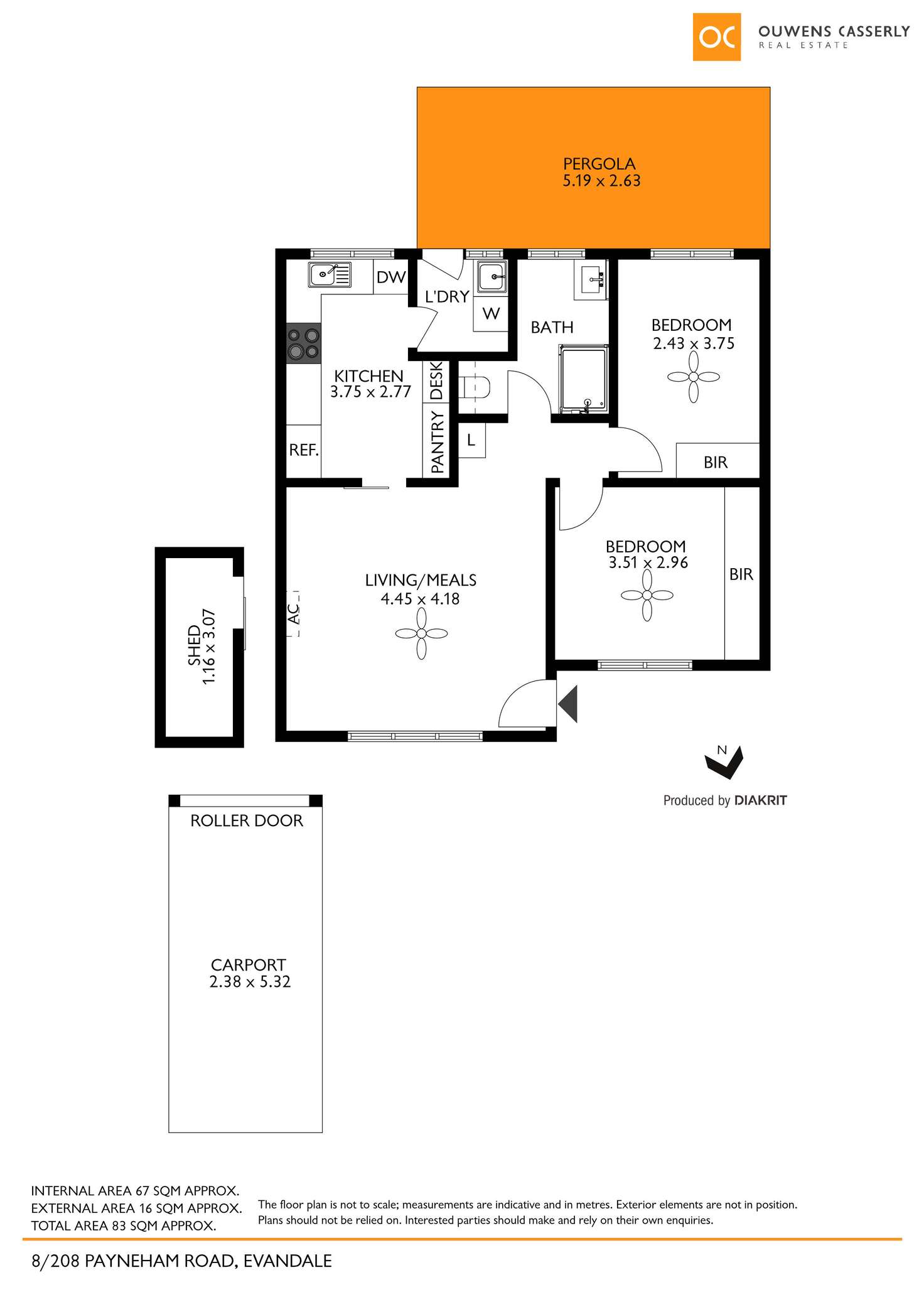 Floorplan of Homely unit listing, 8/208 Payneham Road, Evandale SA 5069