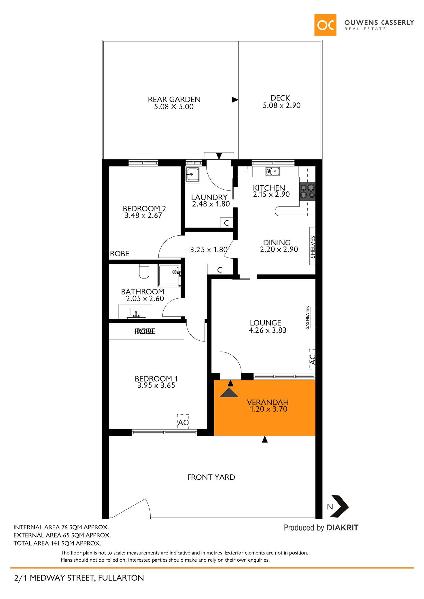 Floorplan of Homely unit listing, 2/1 Medway Street, Fullarton SA 5063