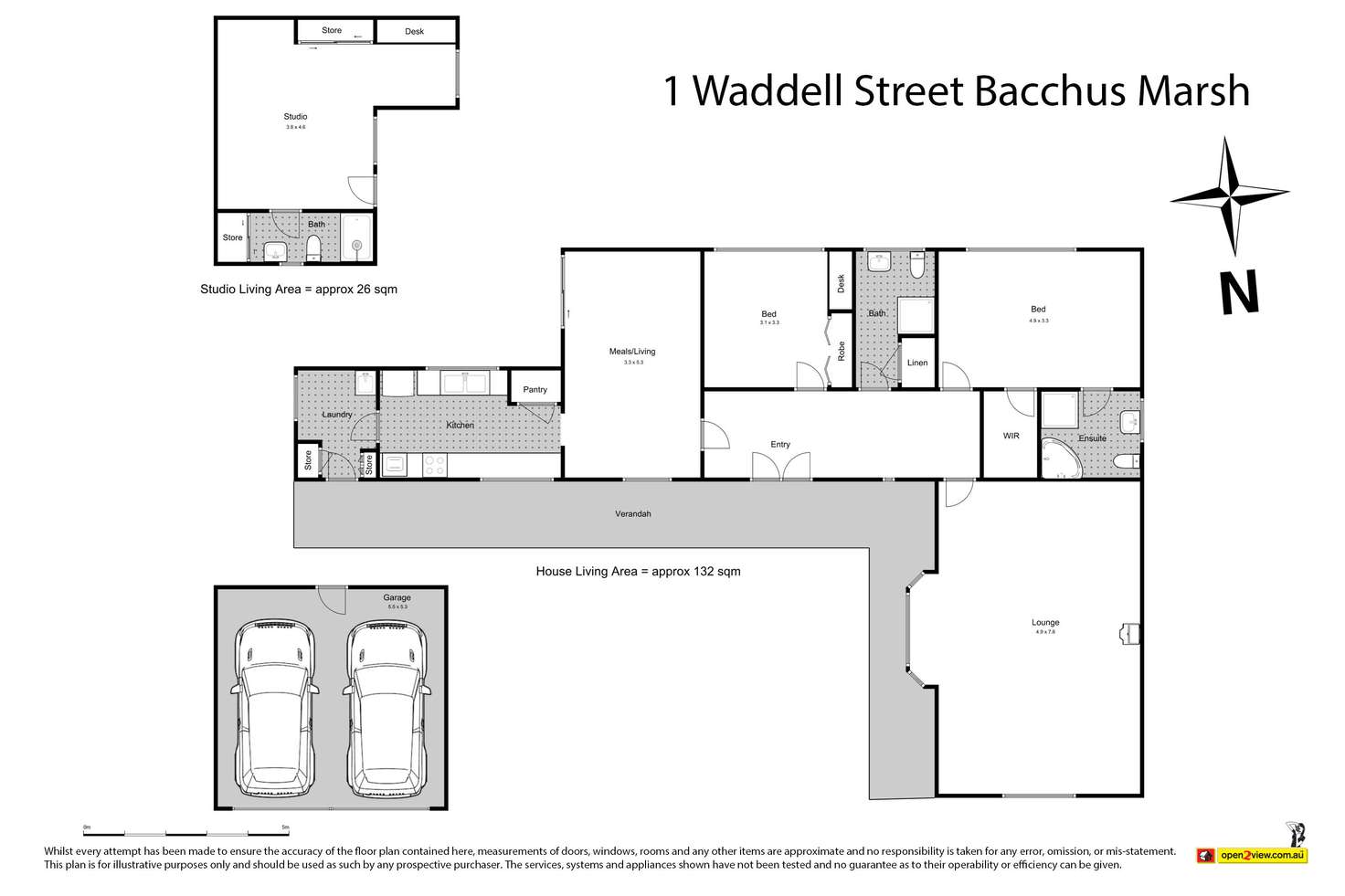 Floorplan of Homely house listing, 1 Waddell Street, Bacchus Marsh VIC 3340