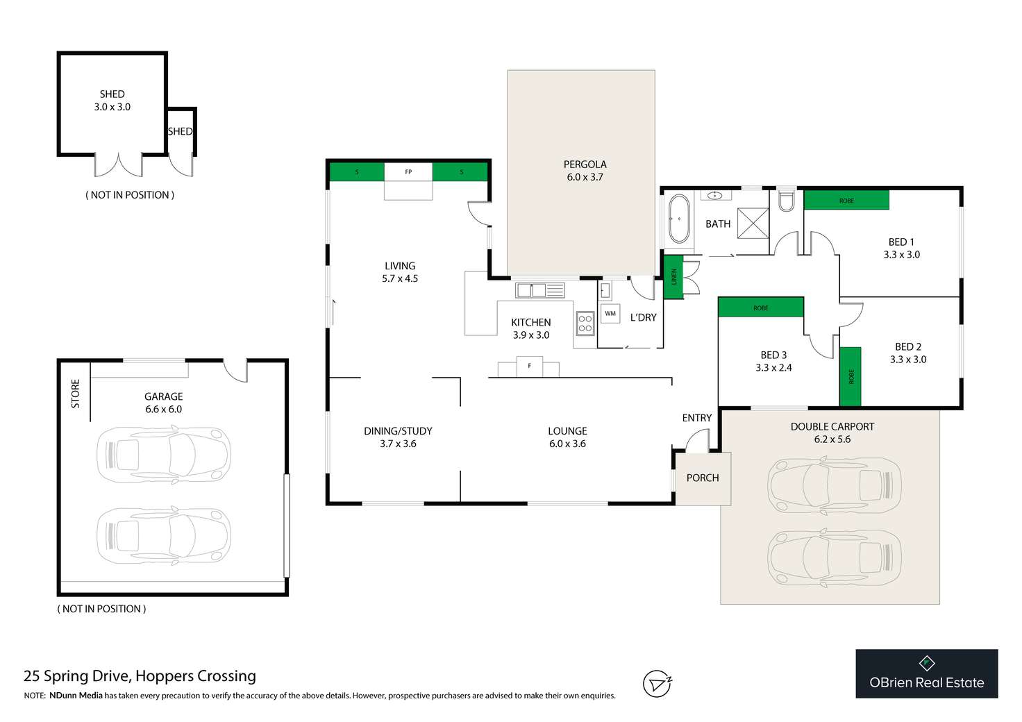 Floorplan of Homely house listing, 25 Spring Drive, Hoppers Crossing VIC 3029