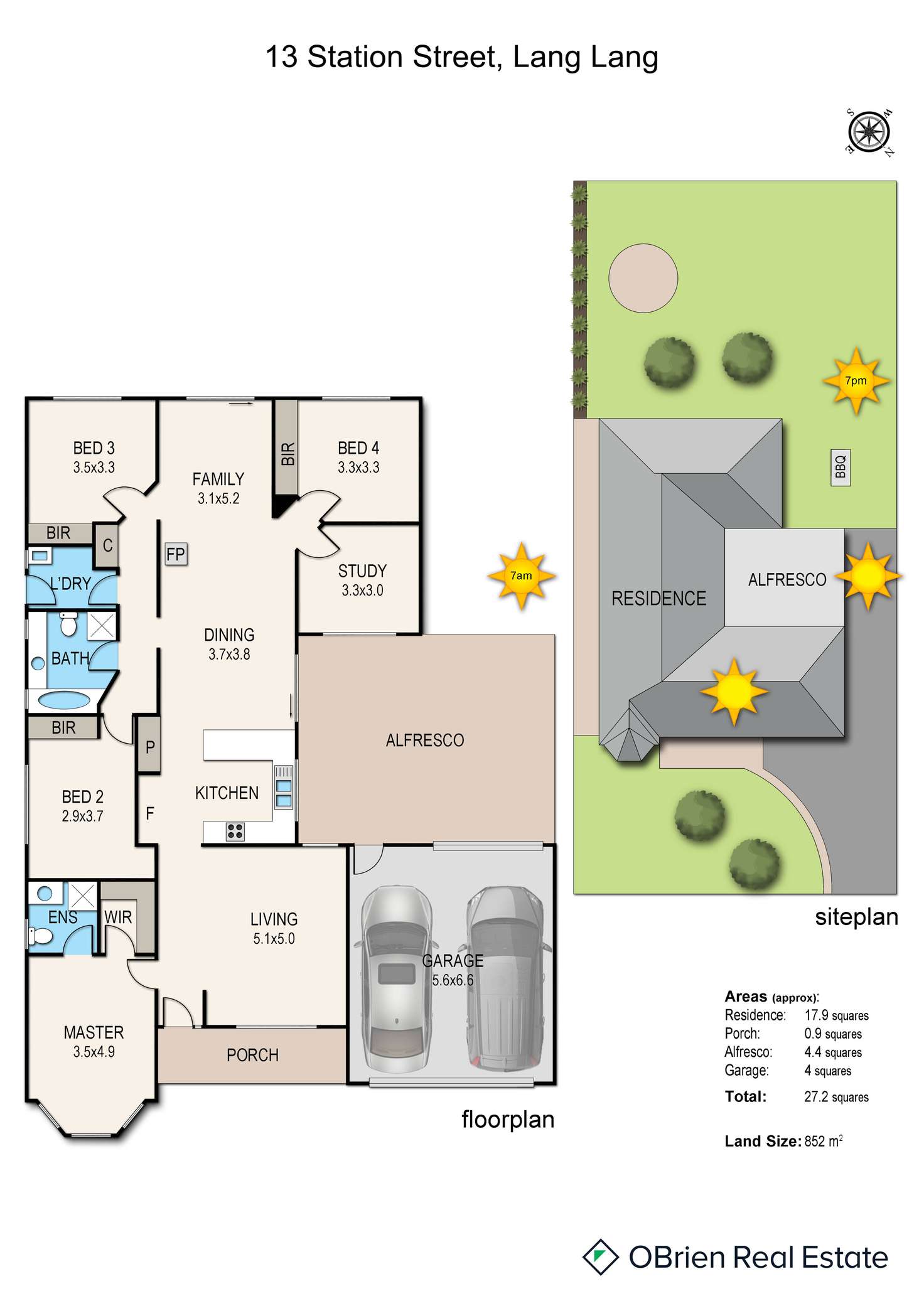 Floorplan of Homely house listing, 13 Station Street, Lang Lang VIC 3984